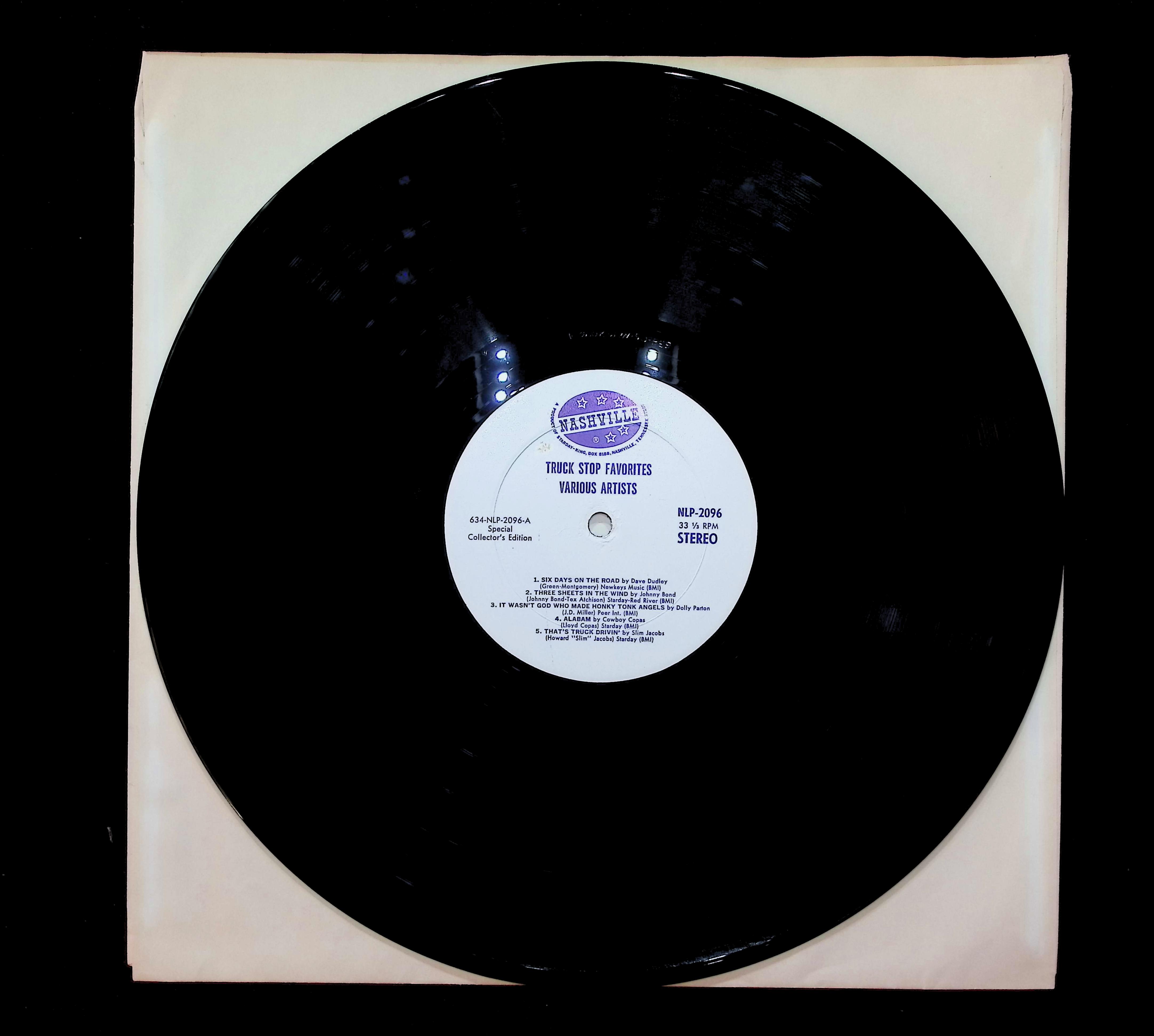 Various Truck Stop Favorites As Selected By Miss Country Music U.S.A. 12" LP 0 Nashville Folk, World, & Country — image 3