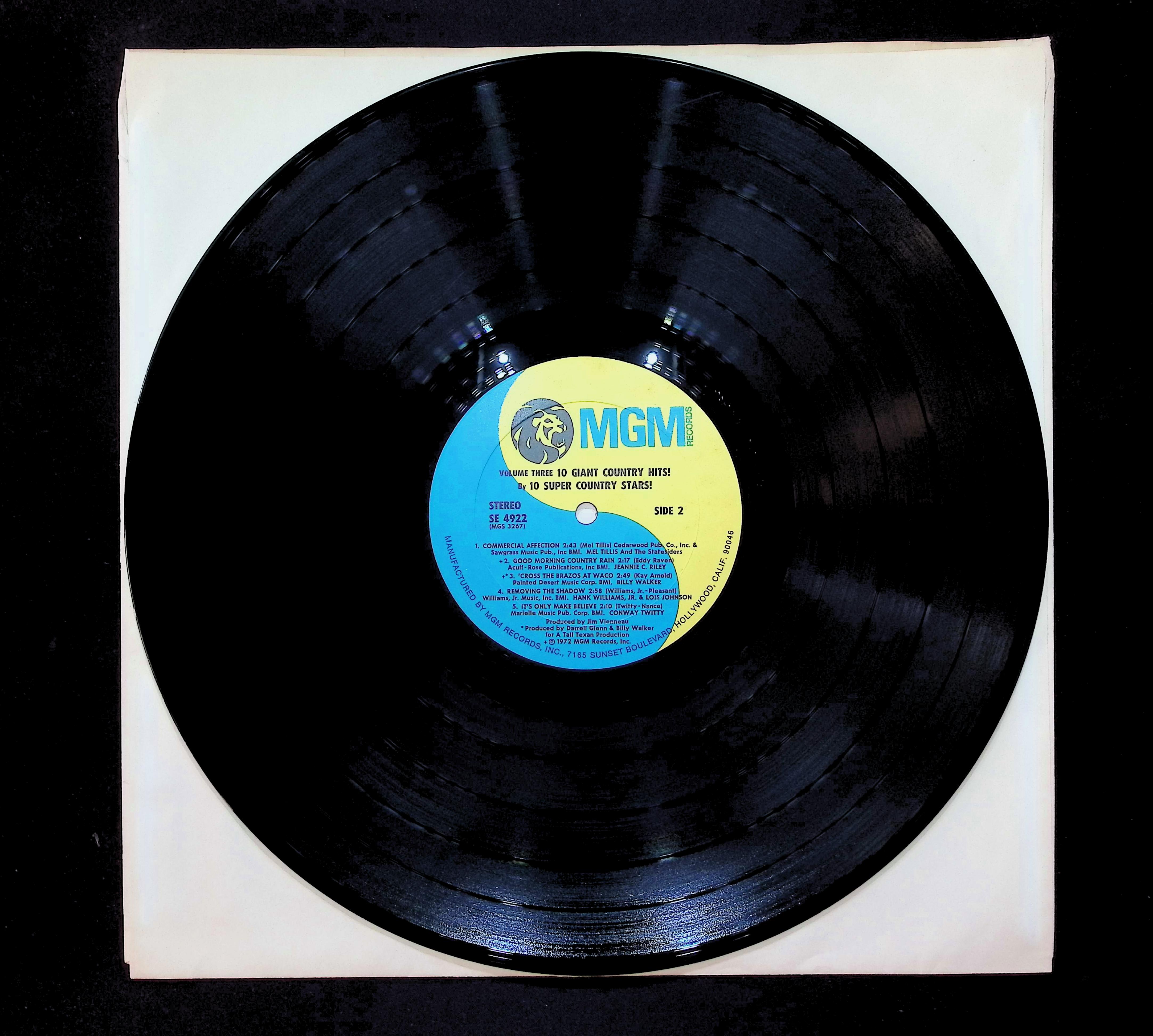 Various 10 Giant Country Hits 12" LP 1973 SE-4922 Folk, World, & Country — image 3