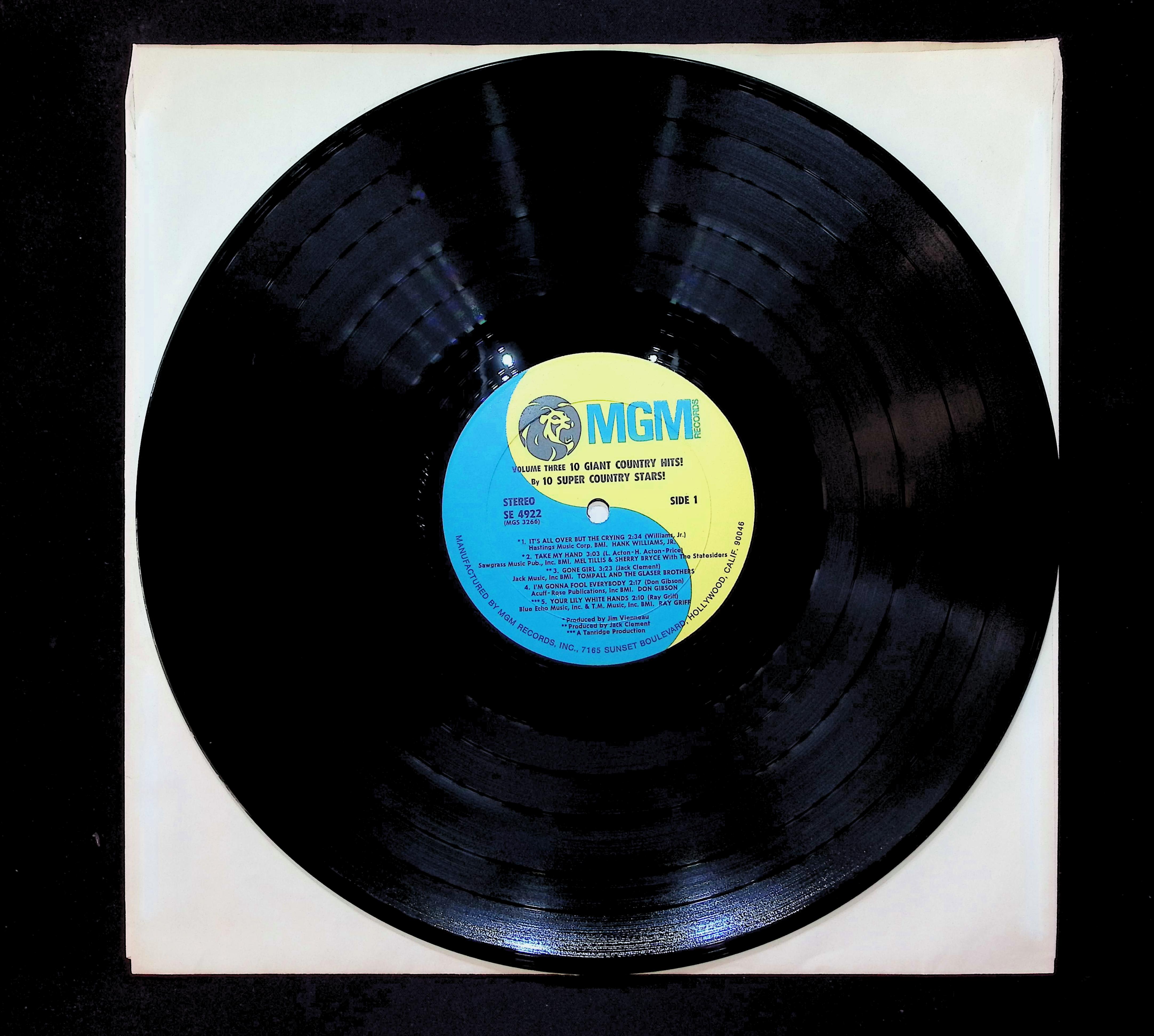 Various 10 Giant Country Hits 12" LP 1973 SE-4922 Folk, World, & Country — image 5