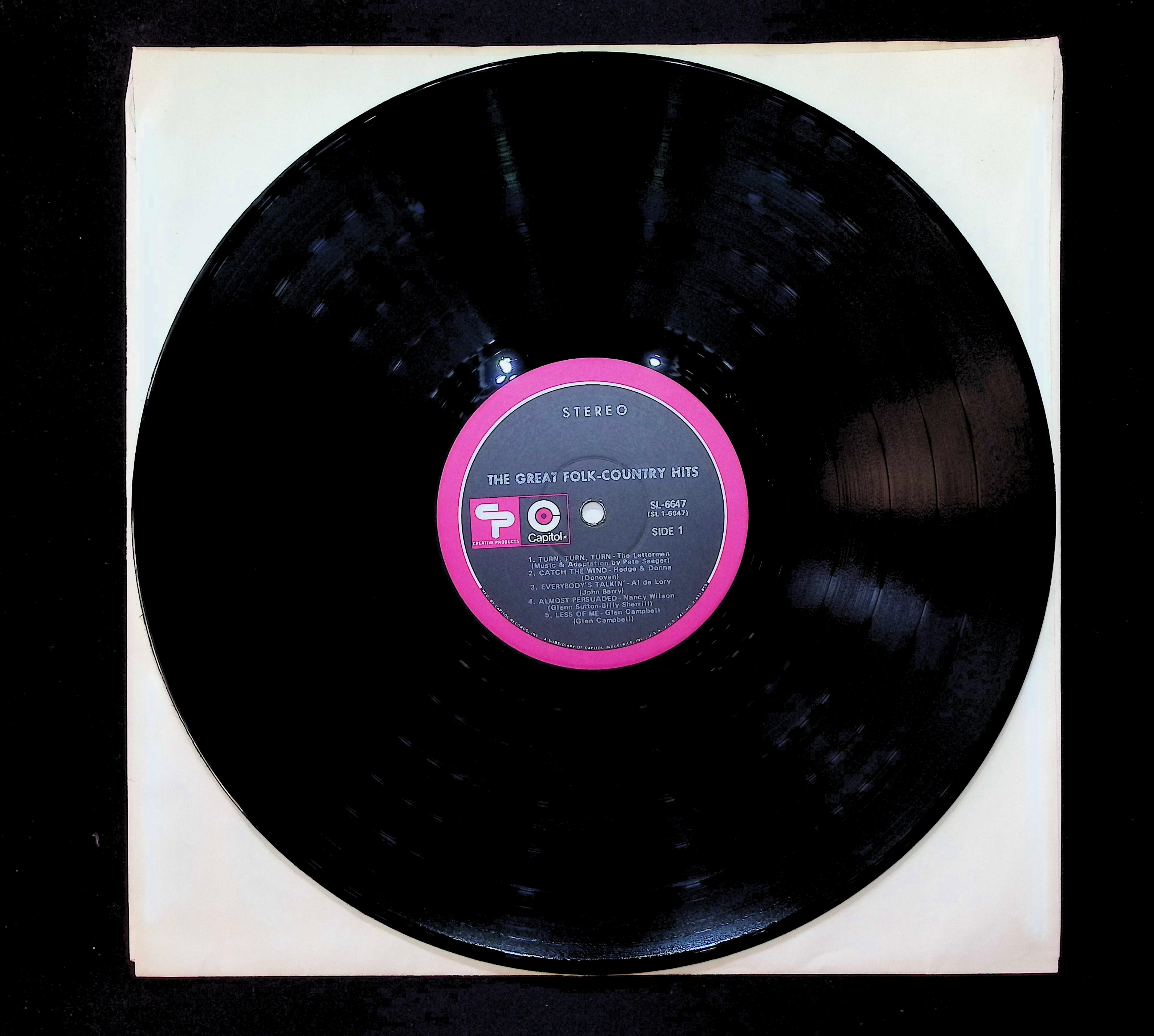 Various The Great Folk-Country Hits 12" LP 0 Creative Products Folk, World, & Country — image 3