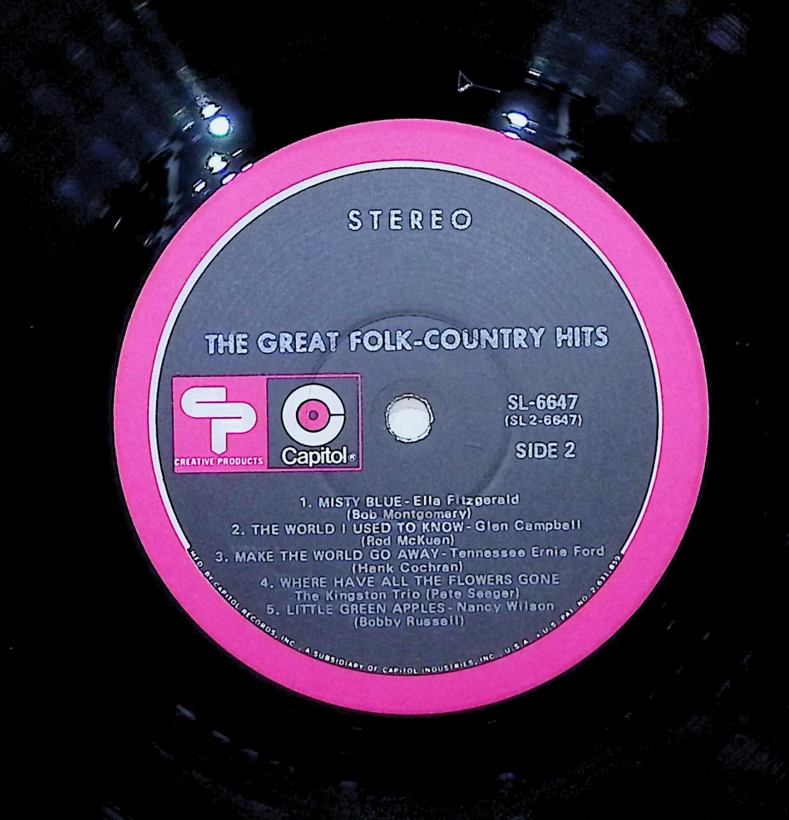 Various The Great Folk-Country Hits 12" LP 0 Creative Products Folk, World, & Country — image 4