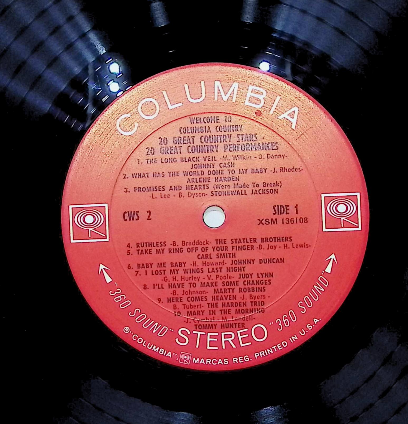 Various Welcome To Columbia Country 12" LP 1967 CWS-2 Folk, World, & Country — image 2