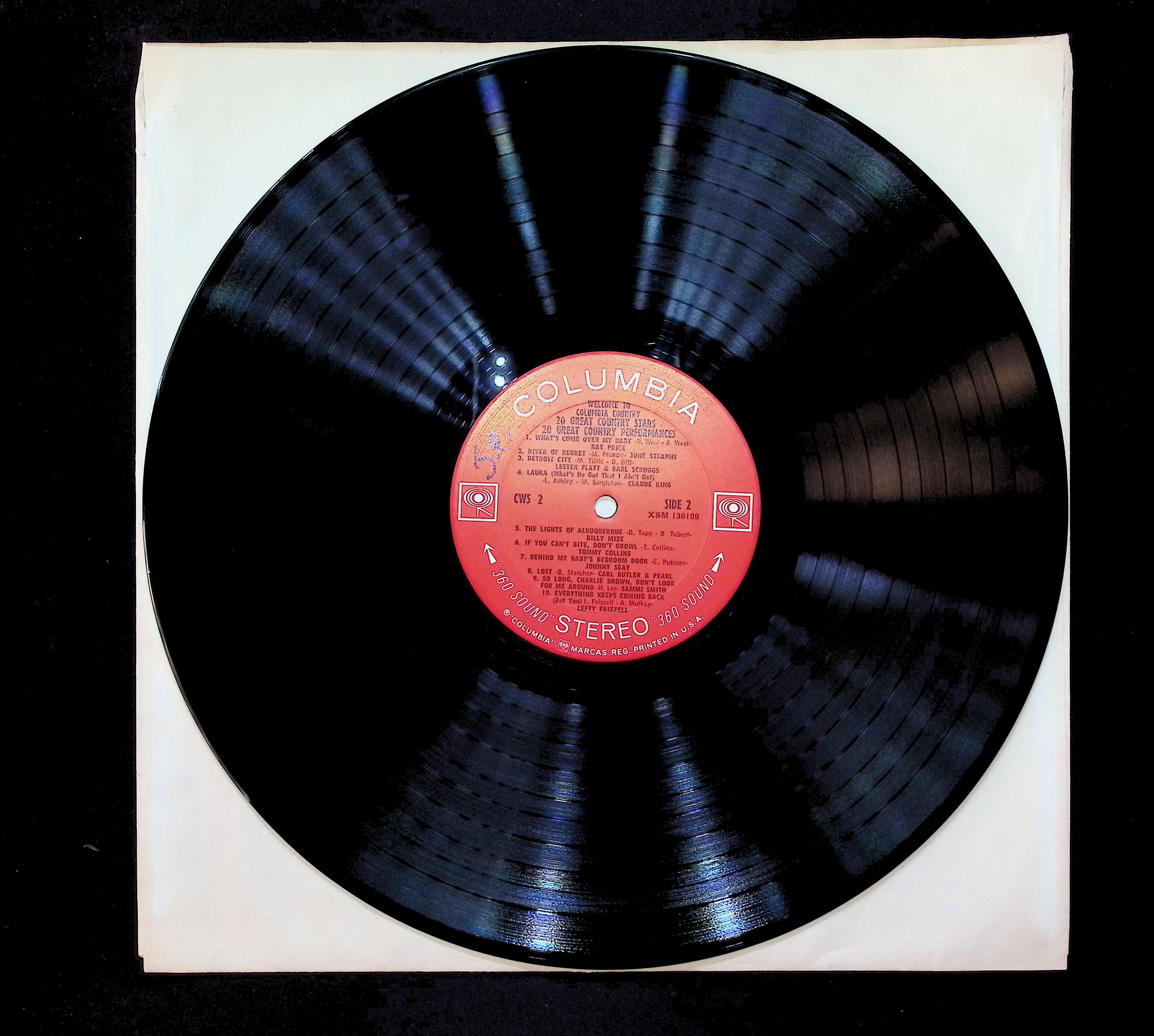 Various Welcome To Columbia Country 12" LP 1967 CWS-2 Folk, World, & Country — image 5