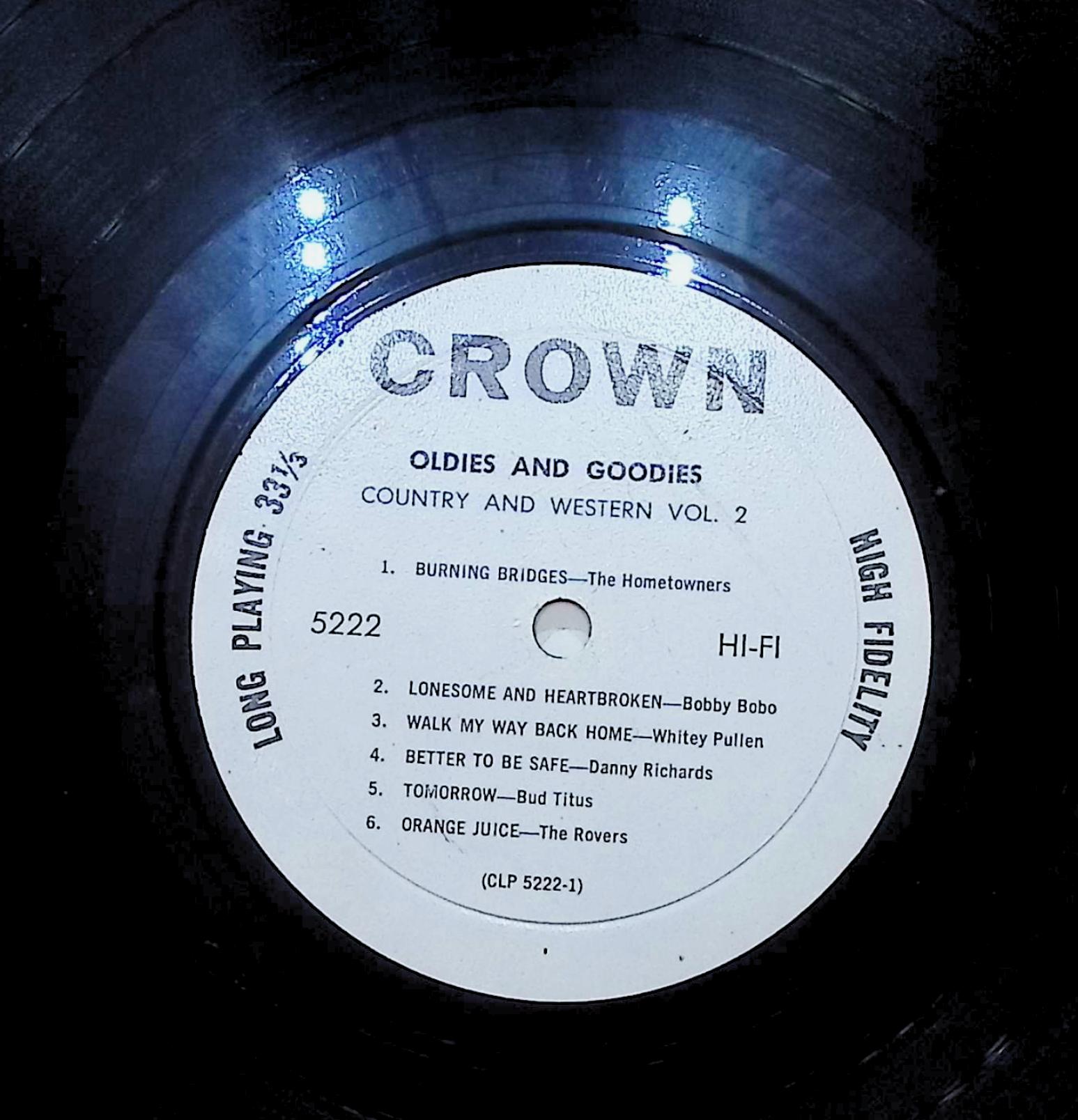 Various Oldies & Goodies Country And Western Vol.II 12" LP 1961 CLP 5222 Folk, World, & Country — image 2