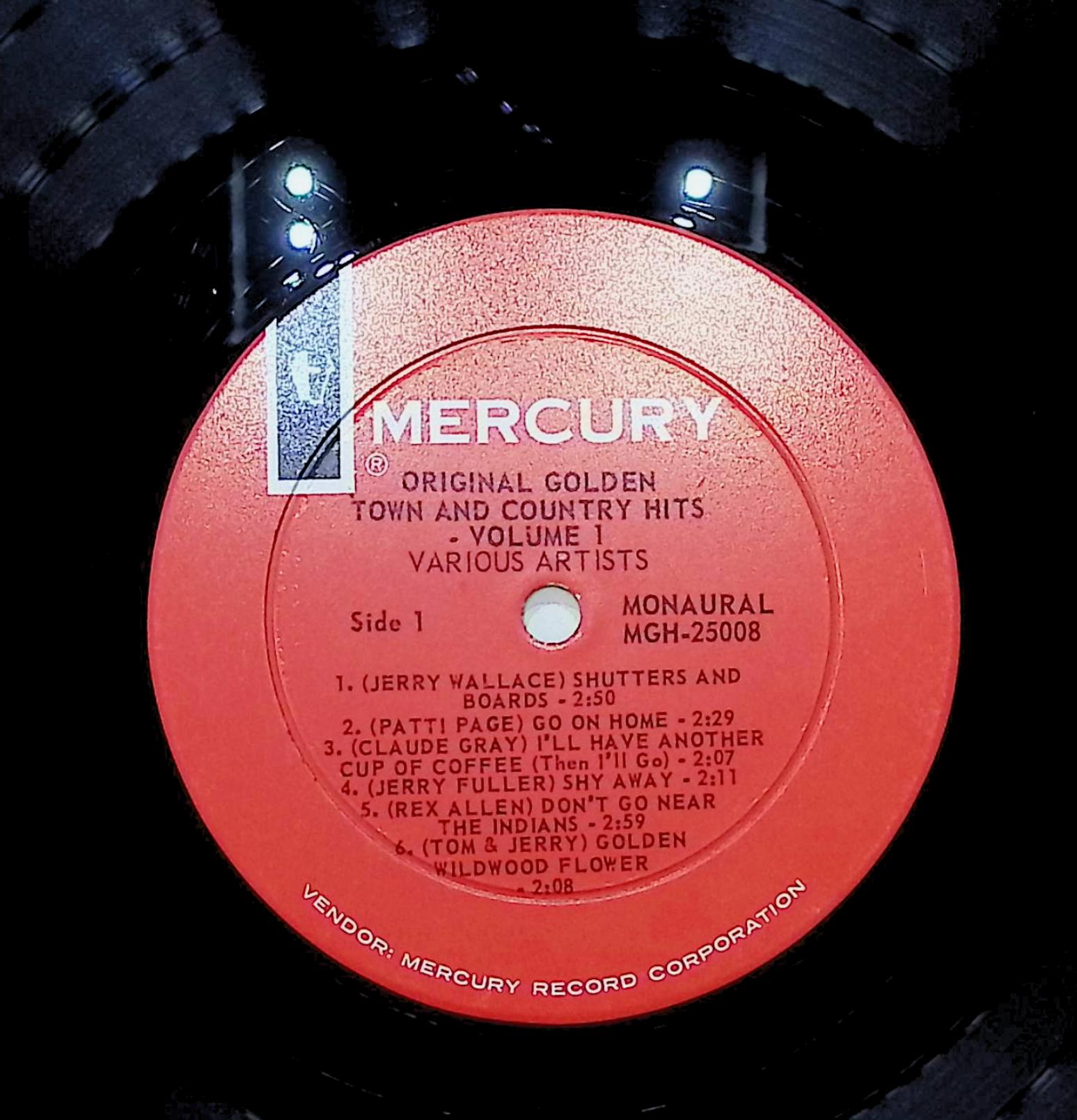 Various Original Golden Town And Country Hits - Volume I 12" LP 1964 MGH-25008 Folk, World, & Country — image 4