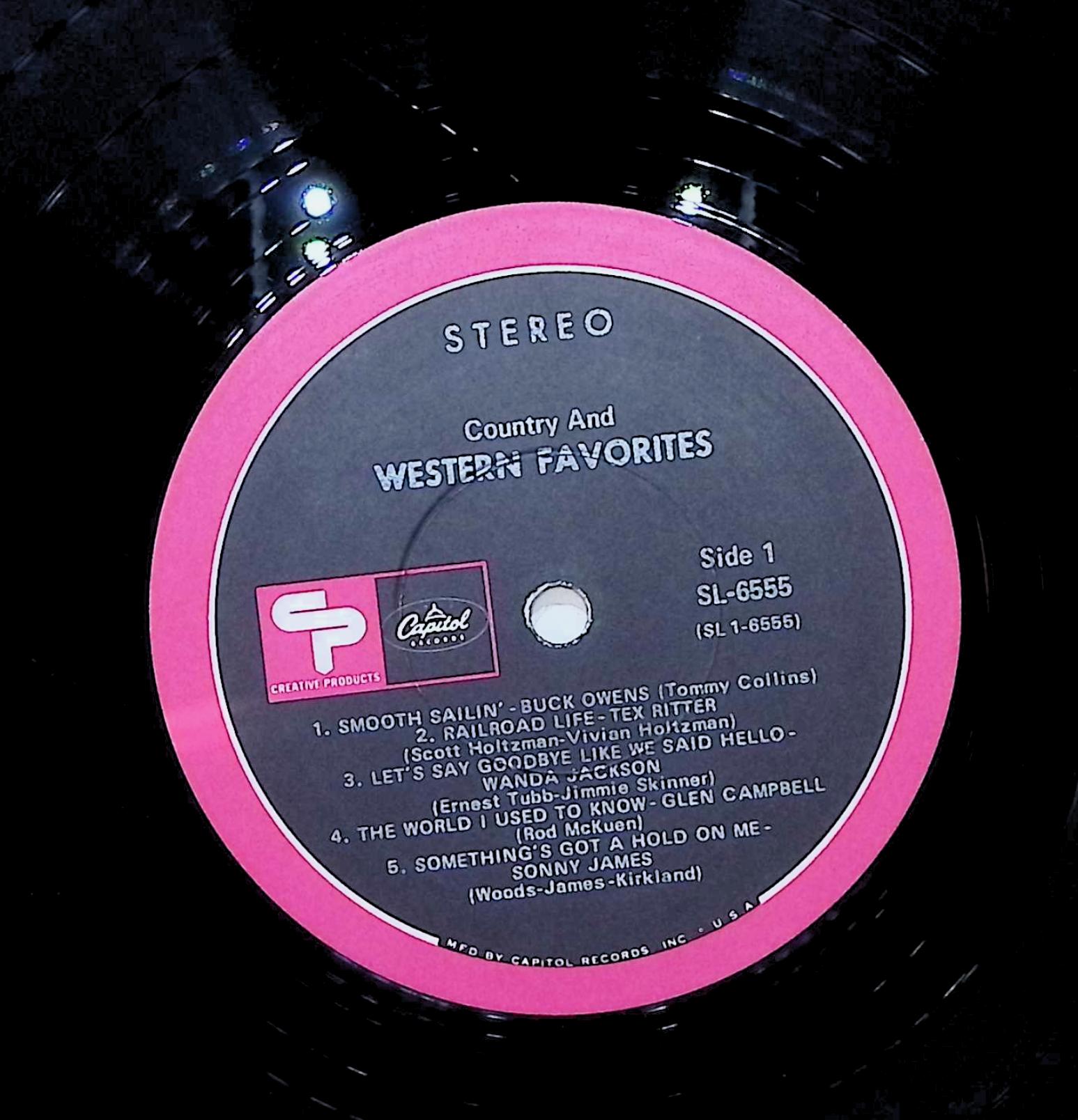 Various Country & Western Favorites 12" LP 1968 SL-6555 Folk, World, & Country — image 4