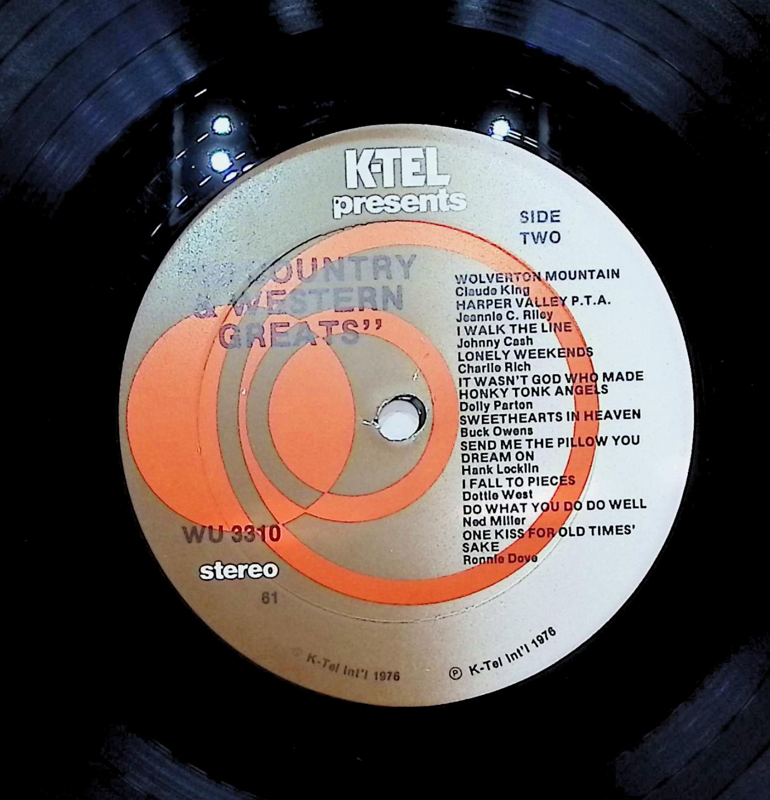 Various 20 Country & Western Greats 12" LP 1976 WU 3310 Folk, World, & Country — image 4