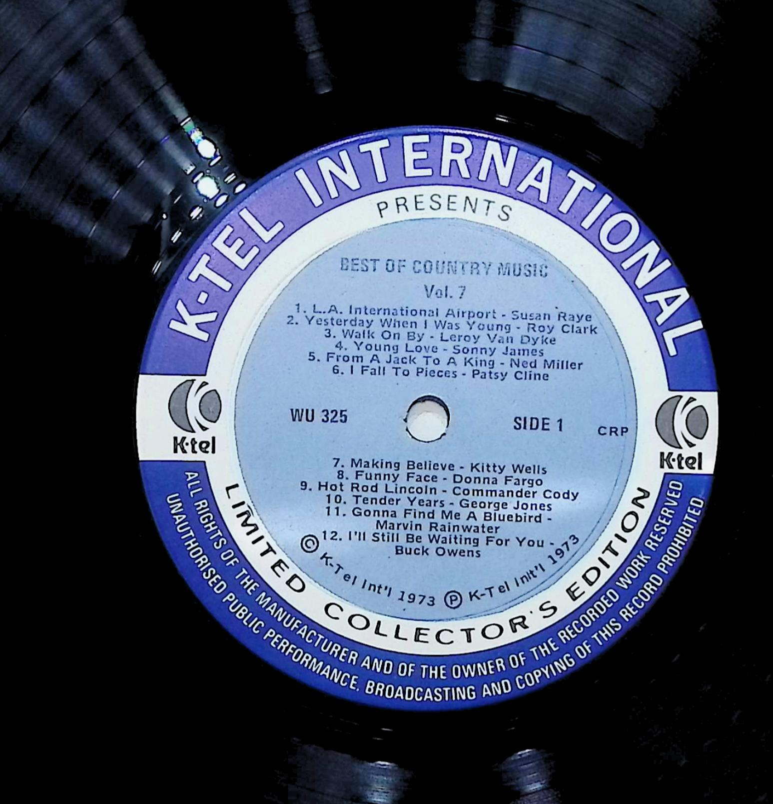 Various The Best Of Country Music Vol. 7 12" LP 1973 WU 325 Folk, World, & Country — image 2