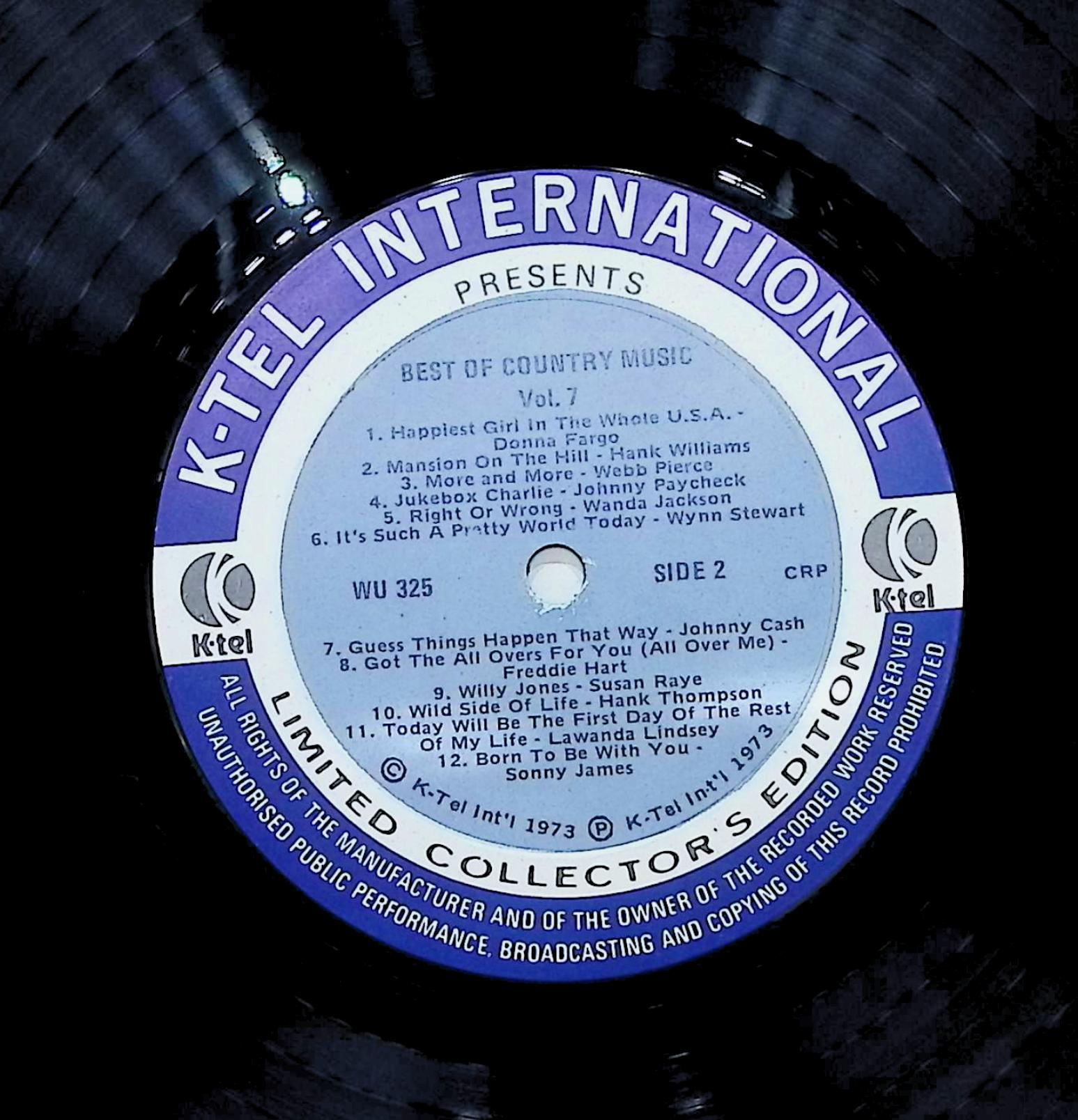 Various The Best Of Country Music Vol. 7 12" LP 1973 WU 325 Folk, World, & Country — image 4