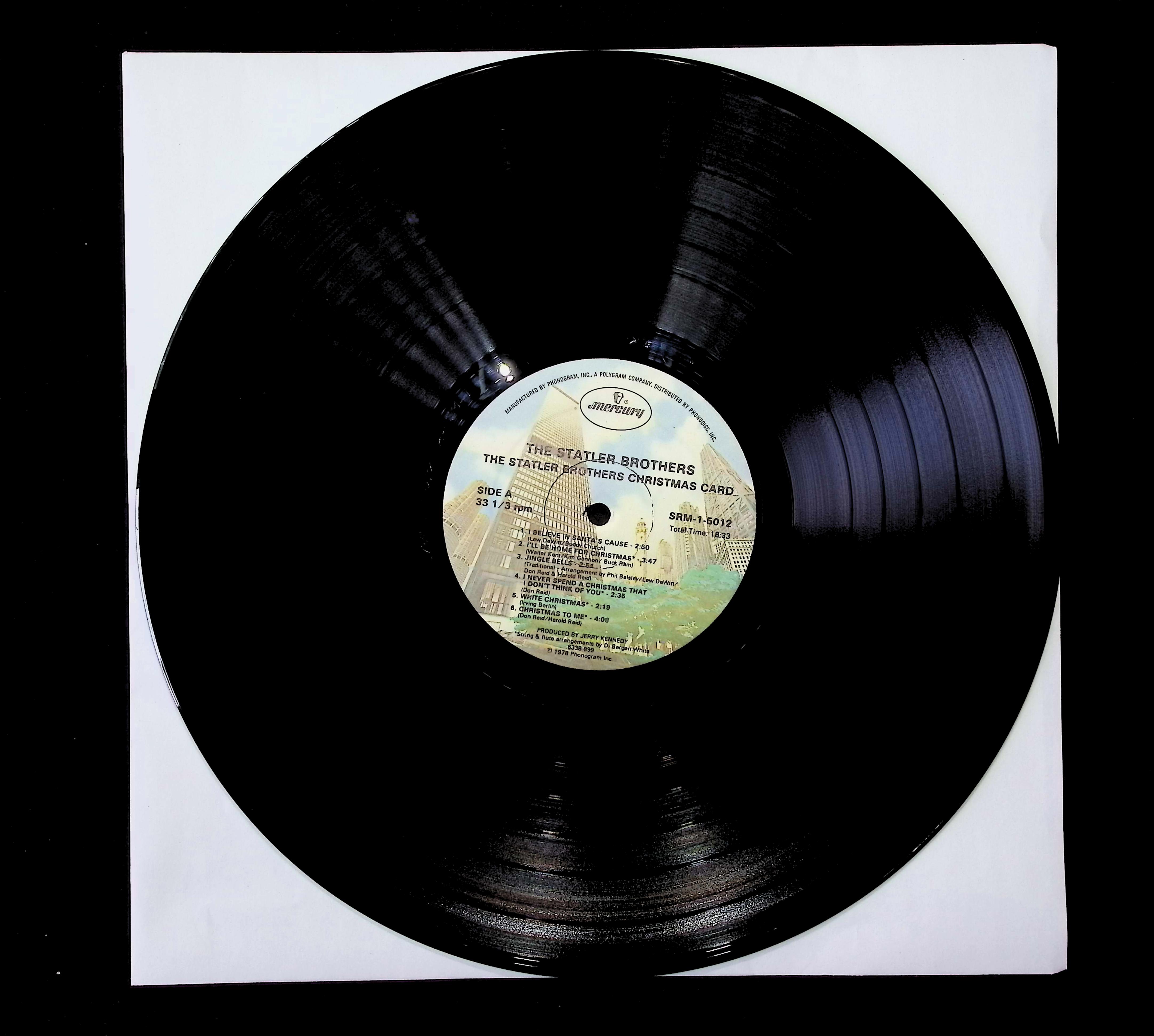 The Statler Brothers The Statler Brothers Christmas Card 12" LP 1978 SRM-1-5012 Folk, World, & Country — image 3