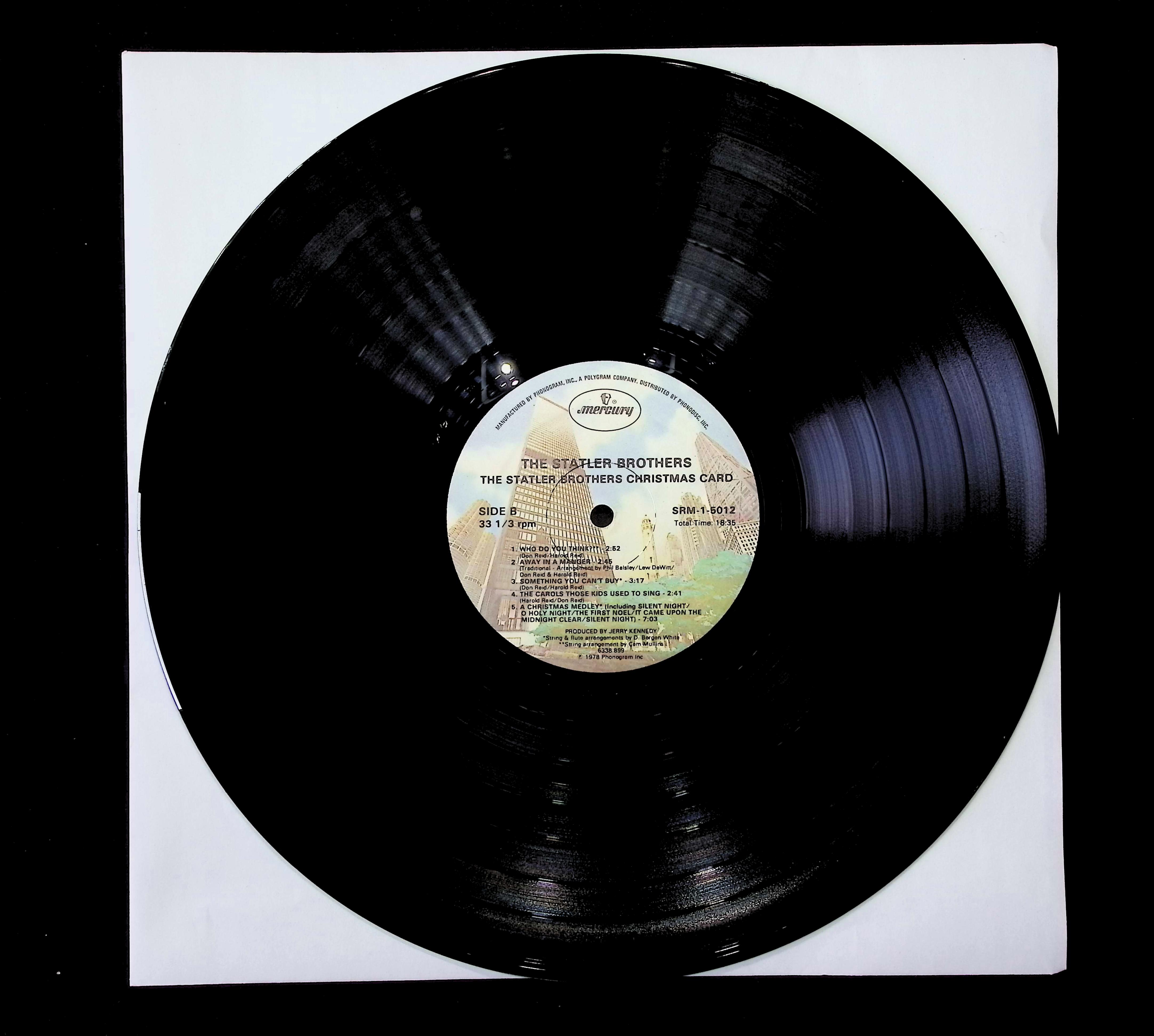 The Statler Brothers The Statler Brothers Christmas Card 12" LP 1978 SRM-1-5012 Folk, World, & Country — image 5