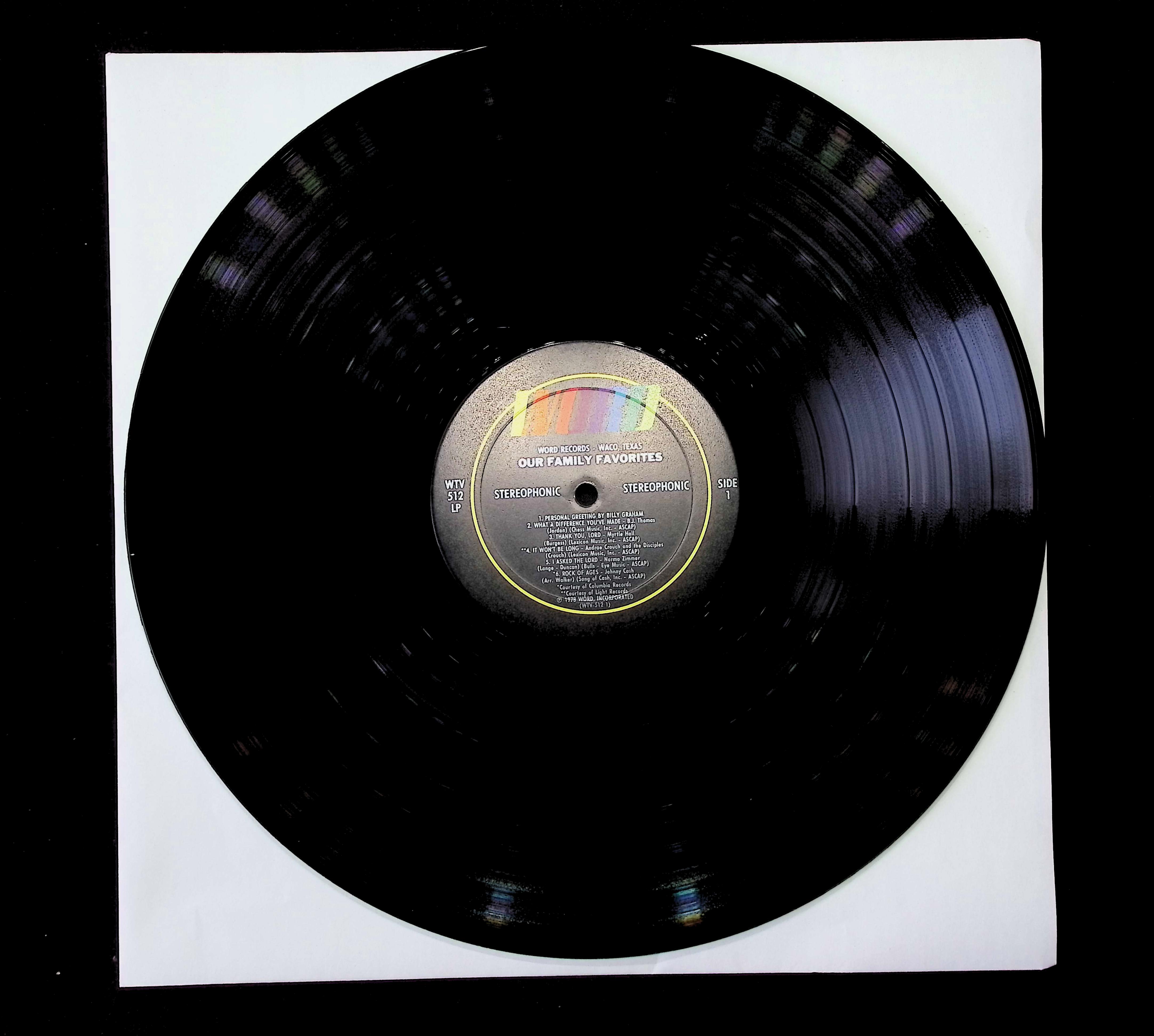 Various Our Family Favorites 12" LP 1978 WTV-512 Funk / Soul — image 5