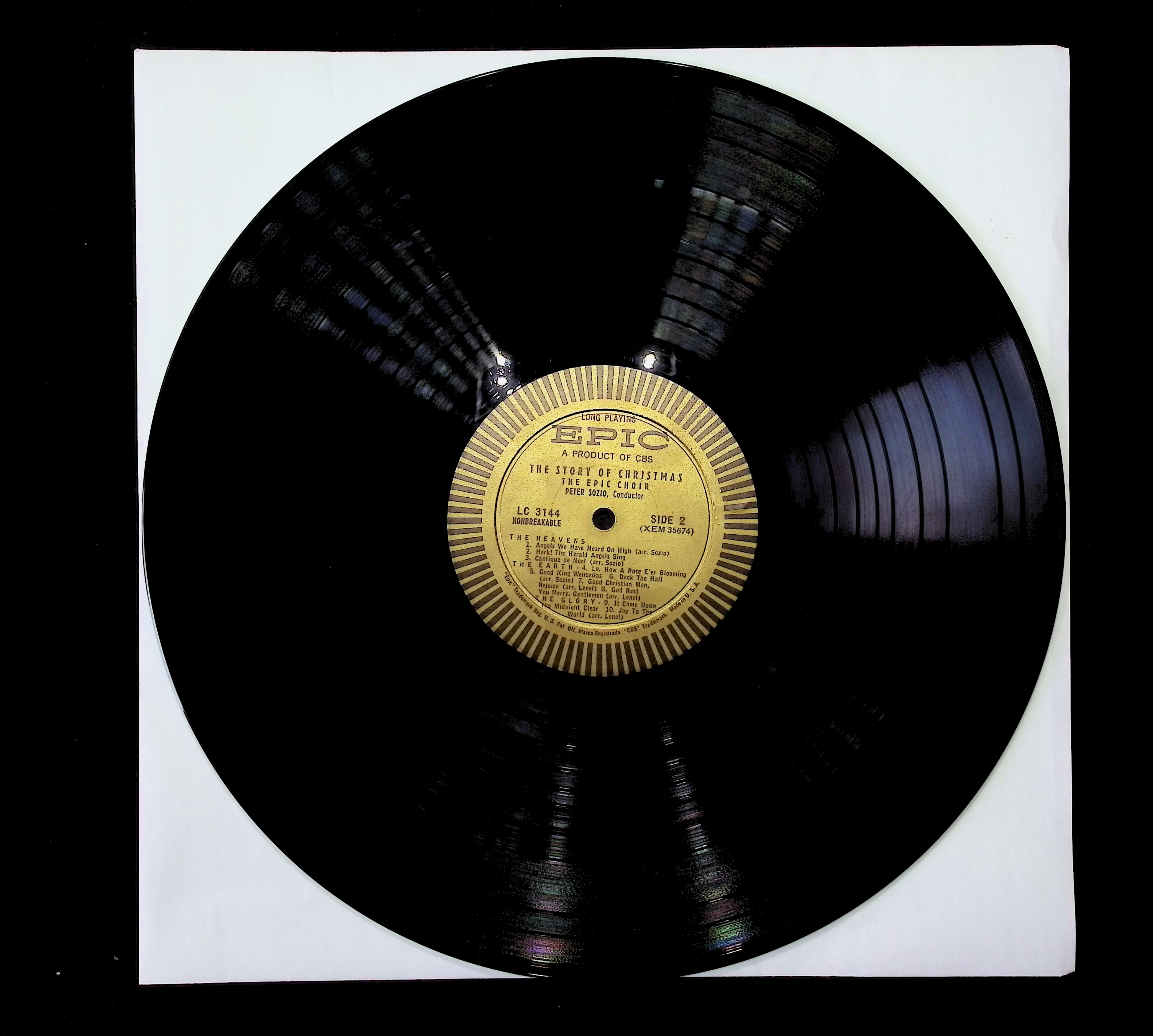 The Epic Choir The Story Of Christmas 12" LP 1955 LC 3144 Classical — image 3