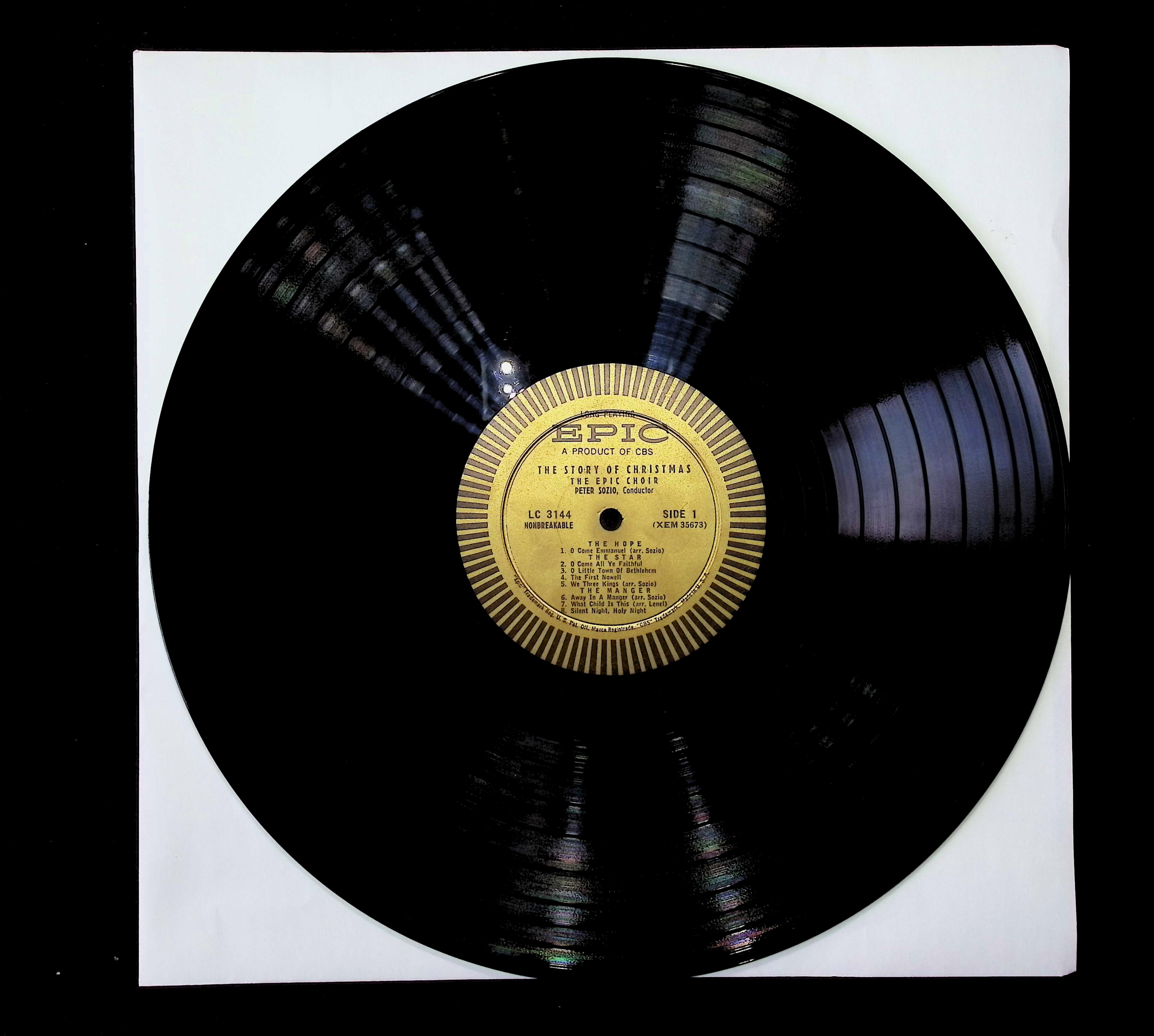 The Epic Choir The Story Of Christmas 12" LP 1955 LC 3144 Classical — image 5