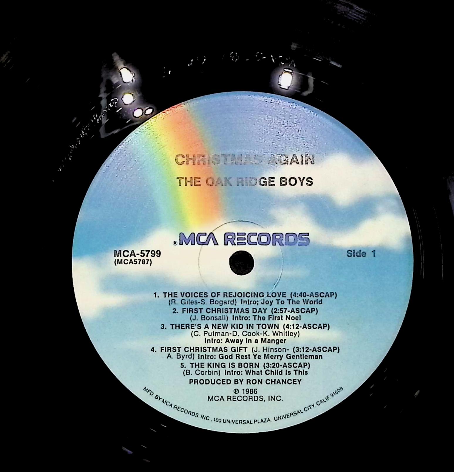 The Oak Ridge Boys Christmas Again 12" LP 1986 MCA-5799 Folk, World, & Country — image 2