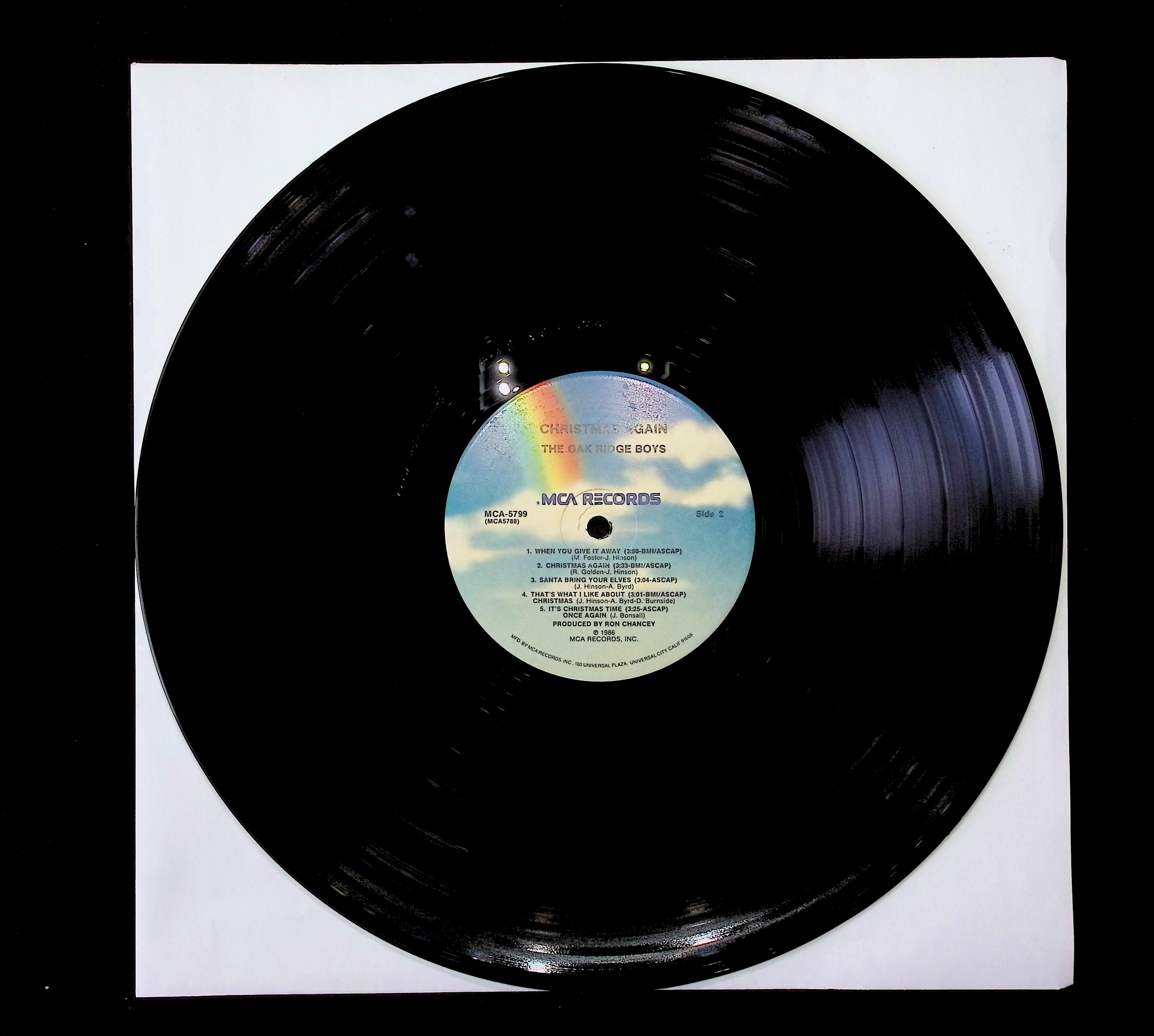 The Oak Ridge Boys Christmas Again 12" LP 1986 MCA-5799 Folk, World, & Country — image 5