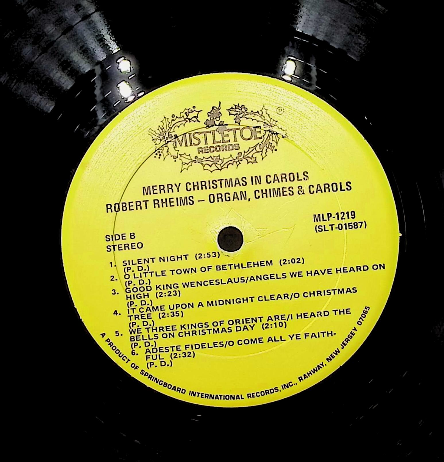 Robert Rheims Merry Christmas In Carols 12" LP Unknown MLP-1219 Classical — image 2