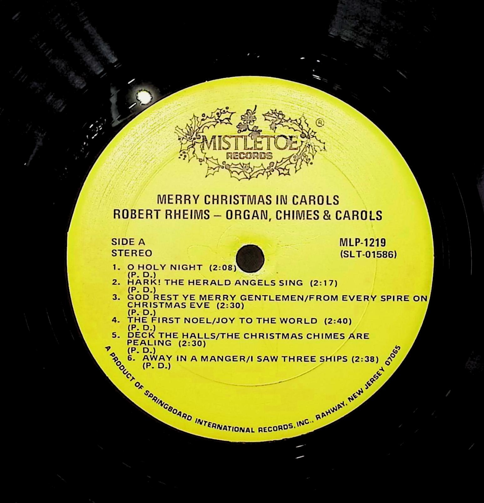 Robert Rheims Merry Christmas In Carols 12" LP Unknown MLP-1219 Classical — image 4