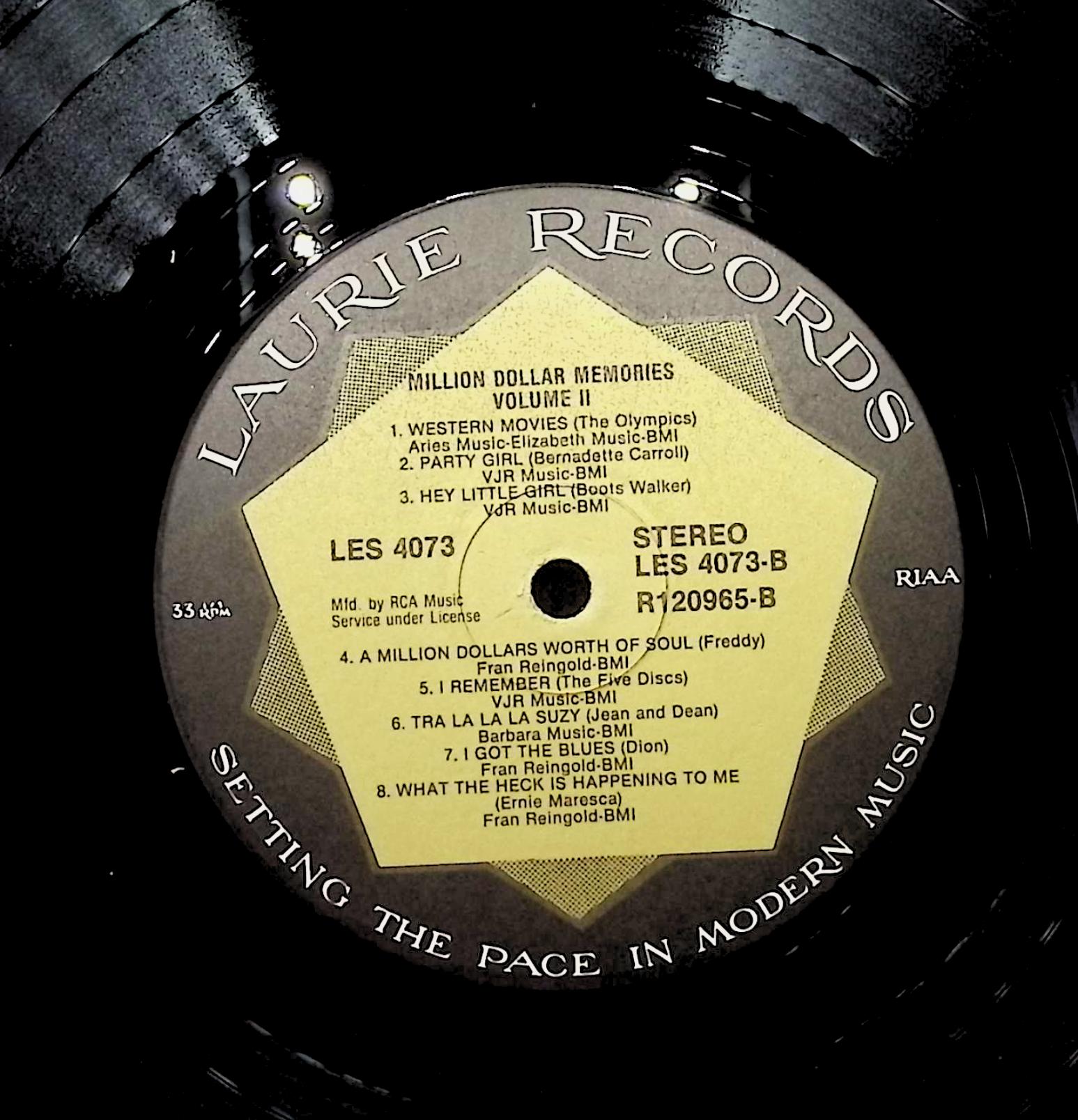 Various Million Dollar Memories-Volume 2 12" LP 1985 LES 4073 Rock — image 2