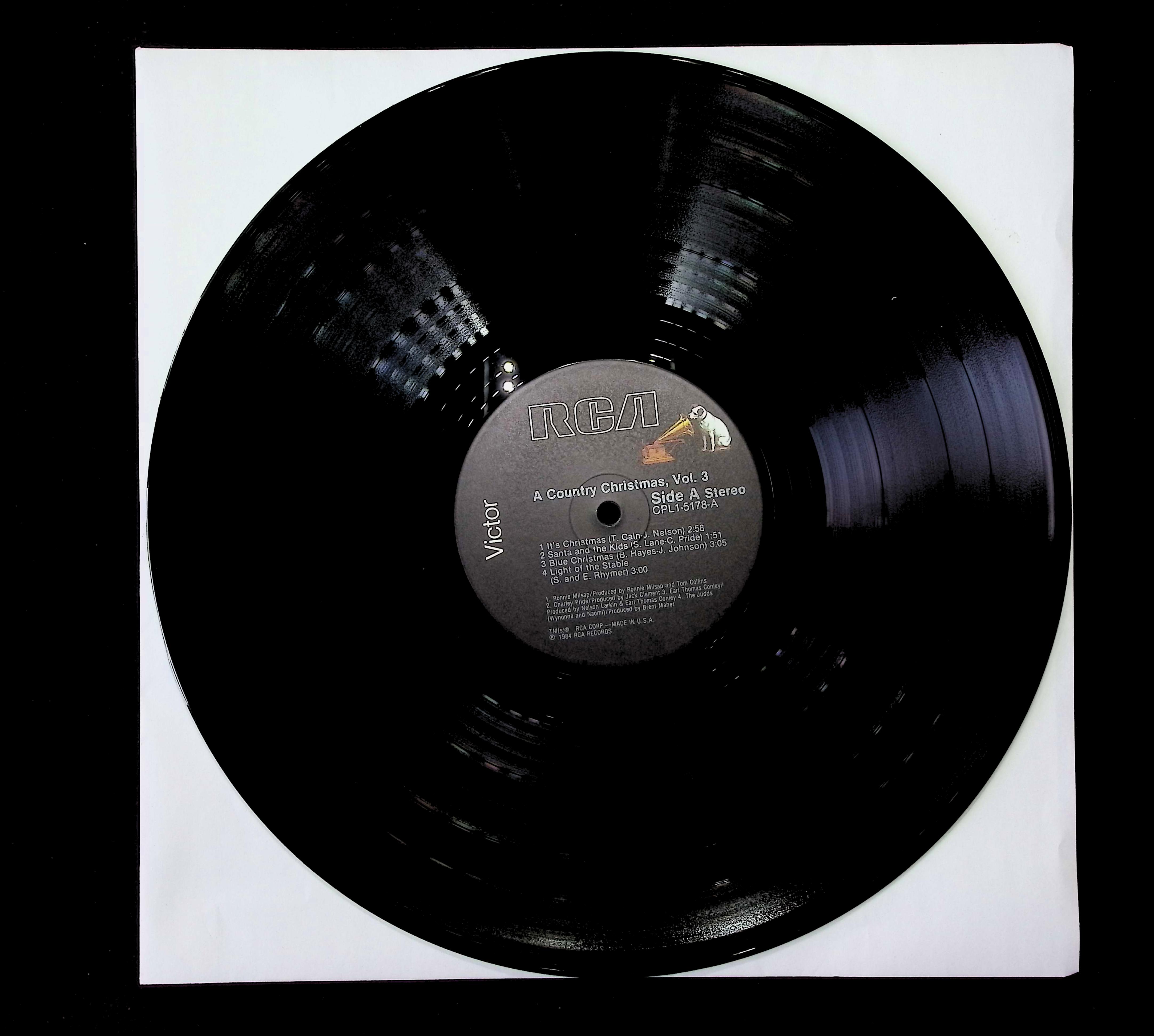 Various A Country Christmas, Volume 3 12" LP 1984 CPL1-5178 Folk, World, & Country — image 3