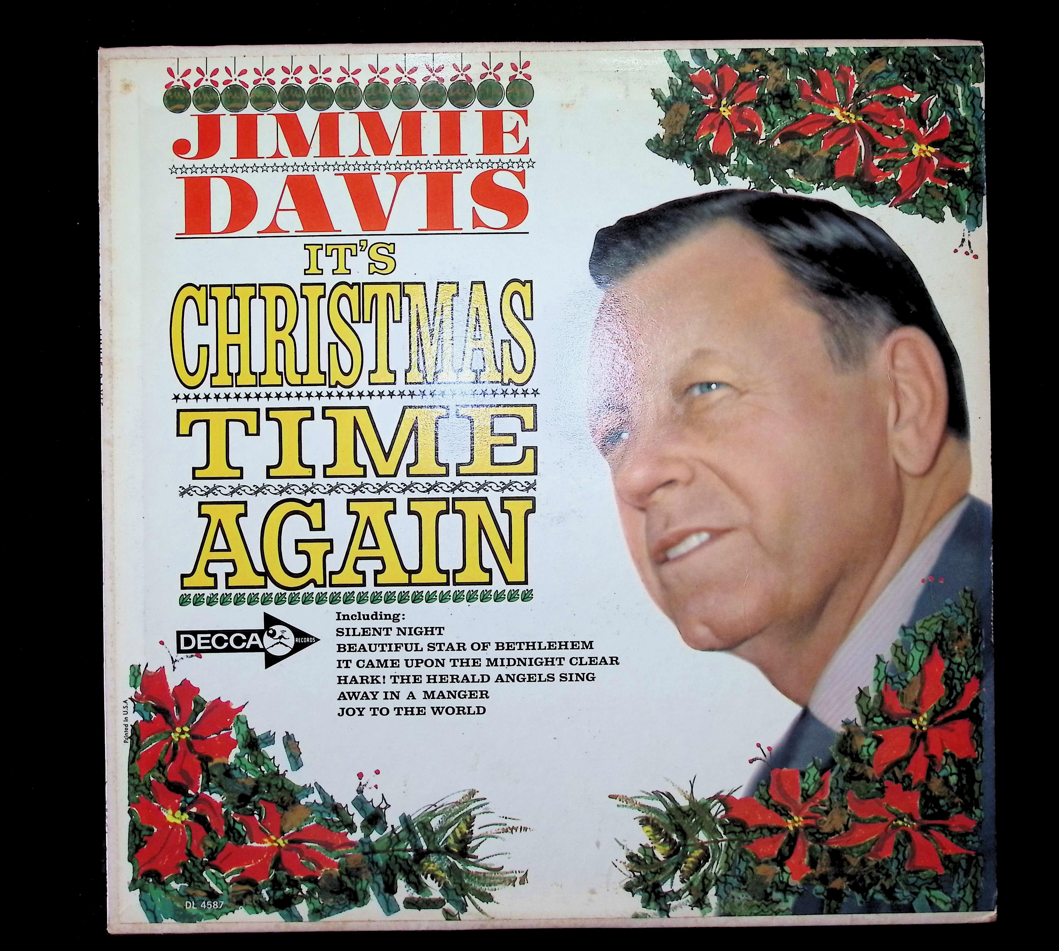Jimmie Davis It's Christmas Time Again 12" LP 1964 DL 4587 Pop