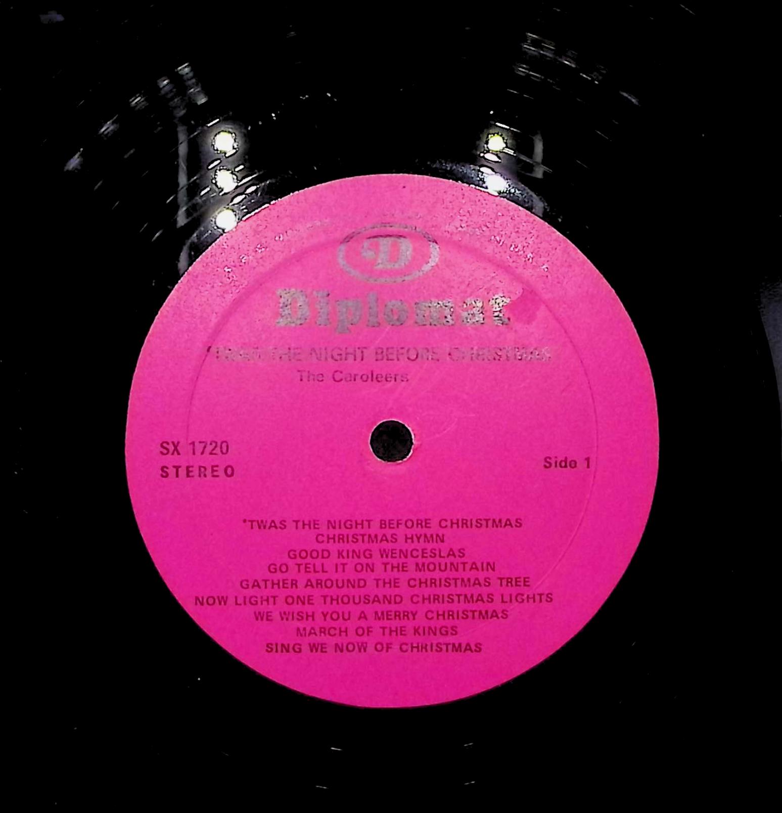 The Caroleers 'Twas The Night Before Christmas 12" LP 1960 SX 1720 Classical — image 2