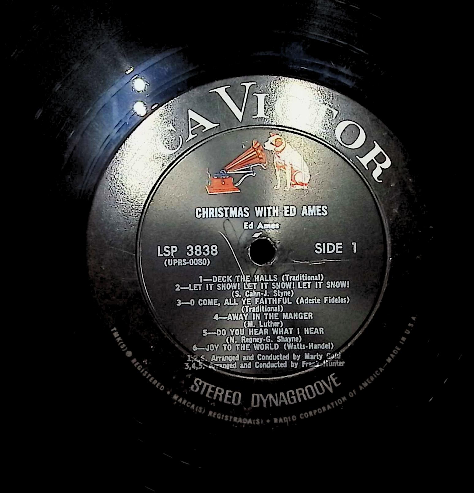 Ed Ames Christmas With Ed Ames 12" LP 1967 LSP-3838 Pop — image 2