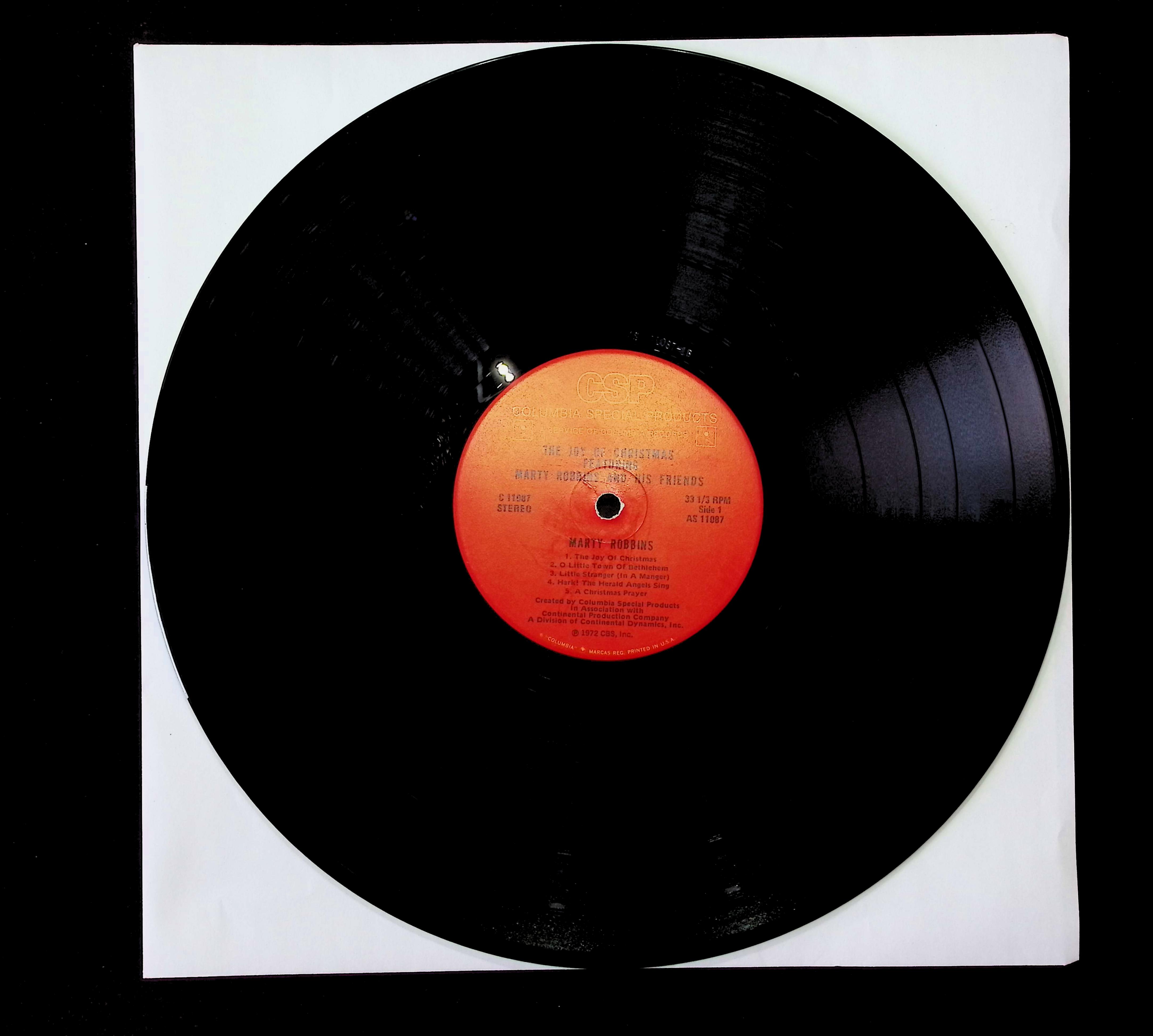 Marty Robbins The Joy Of Christmas 12" LP 1972 C 11087 Folk, World, & Country — image 3