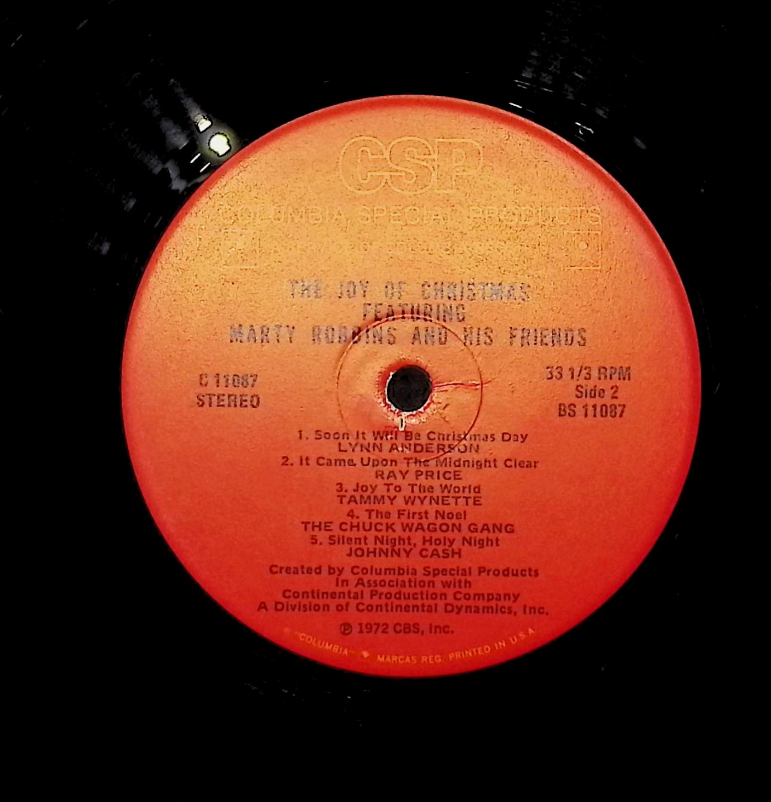 Marty Robbins The Joy Of Christmas 12" LP 1972 C 11087 Folk, World, & Country — image 4