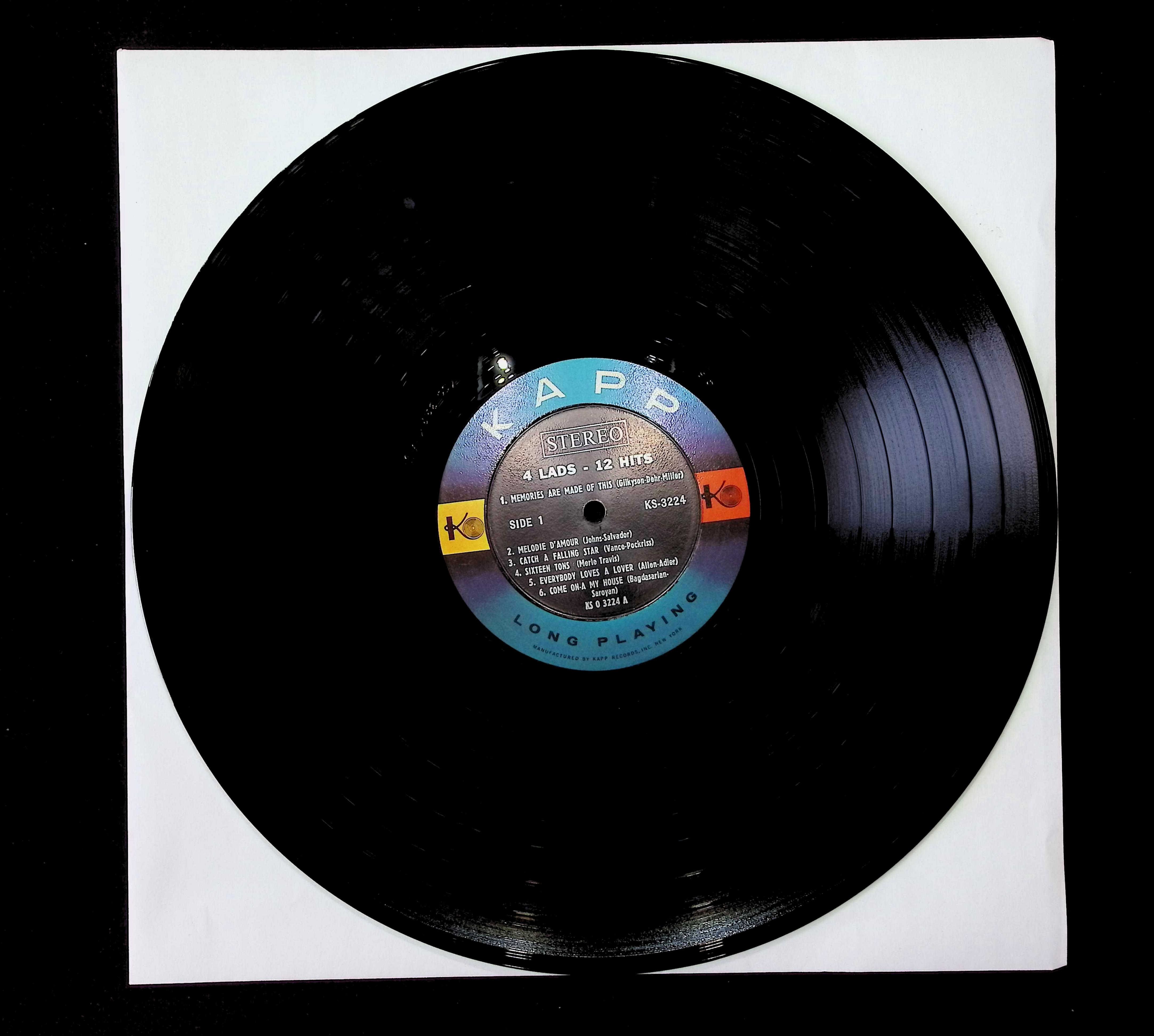 The Four Lads 12 Hits 12" LP 1961 KS - 3224 Jazz — image 3