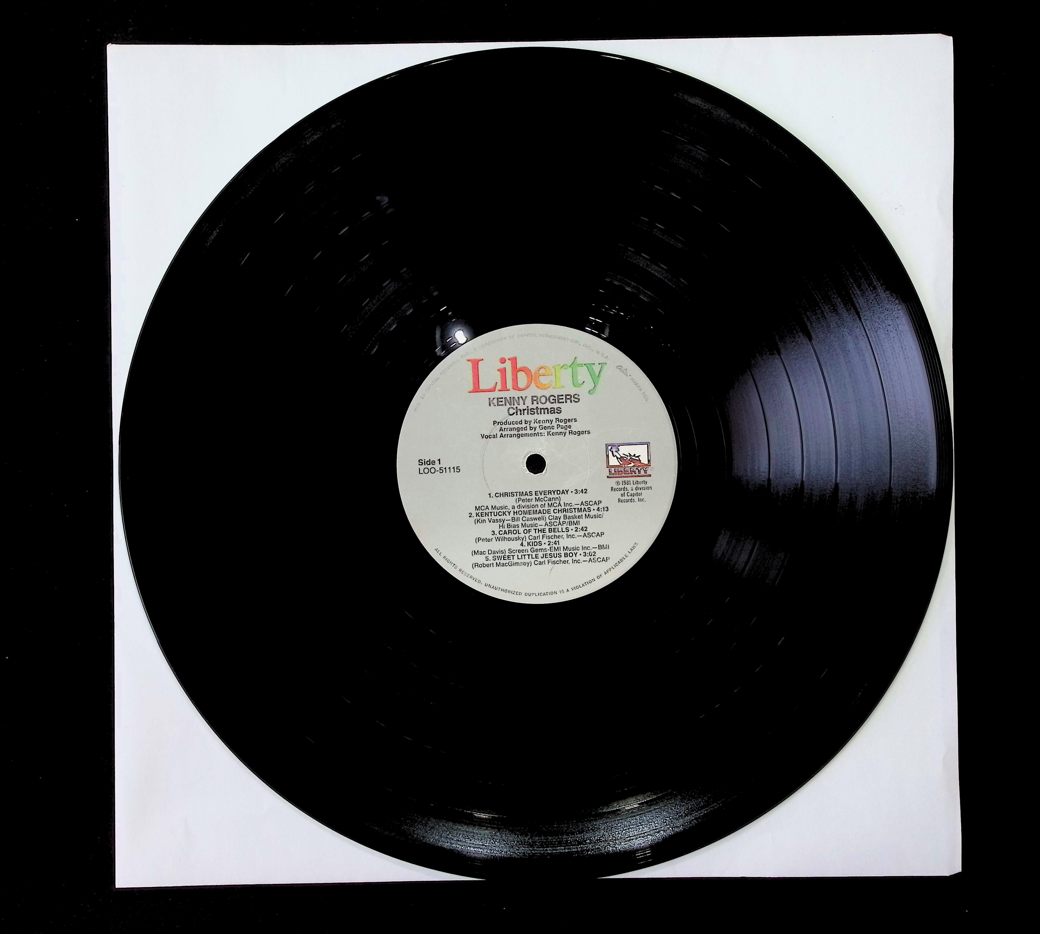 Kenny Rogers Christmas 12" LP 1981 LOO-51115 Folk, World, & Country — image 5