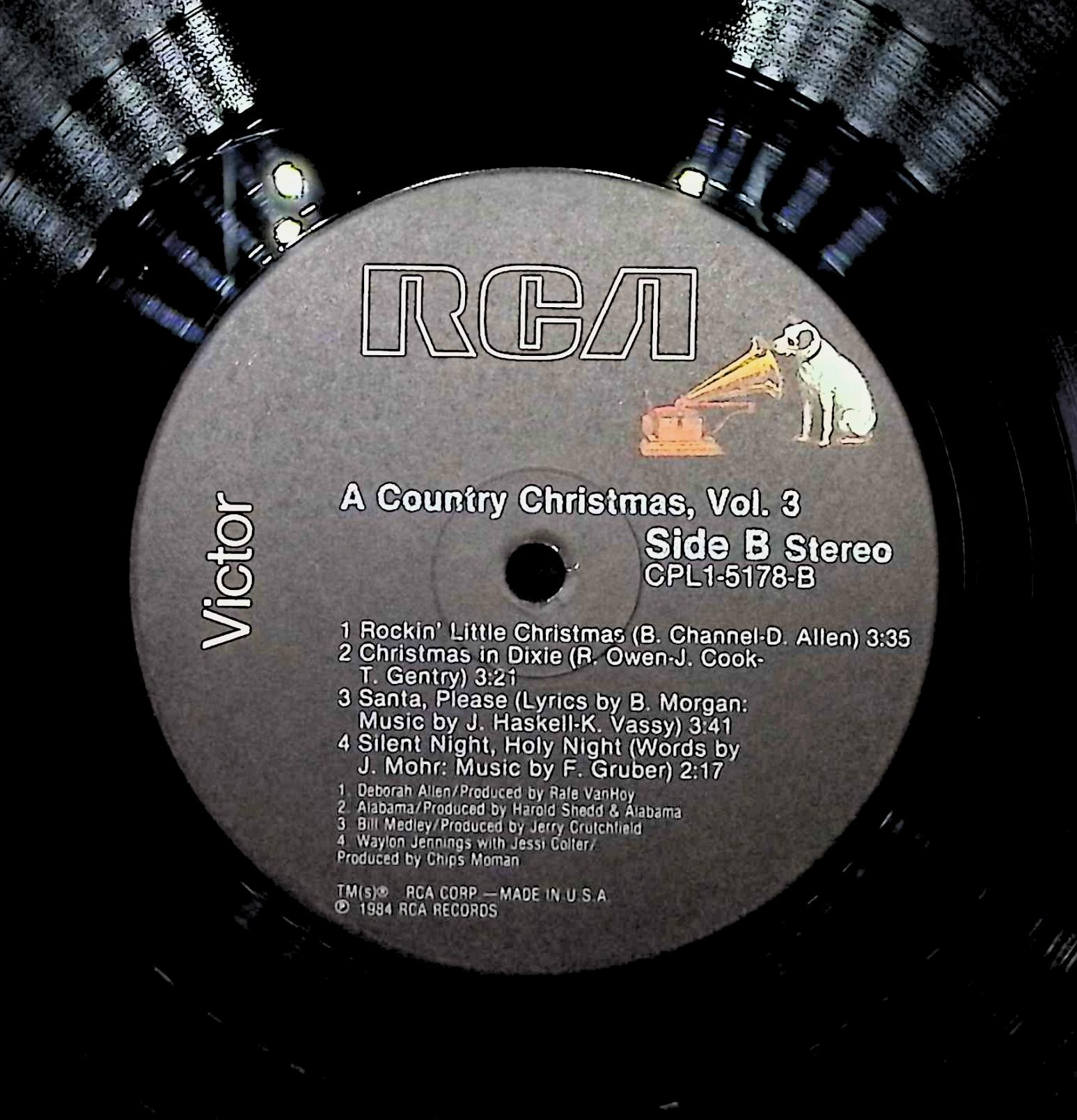 Various A Country Christmas, Volume 3 12" LP 1984 CPL1-5178 Folk, World, & Country — image 2