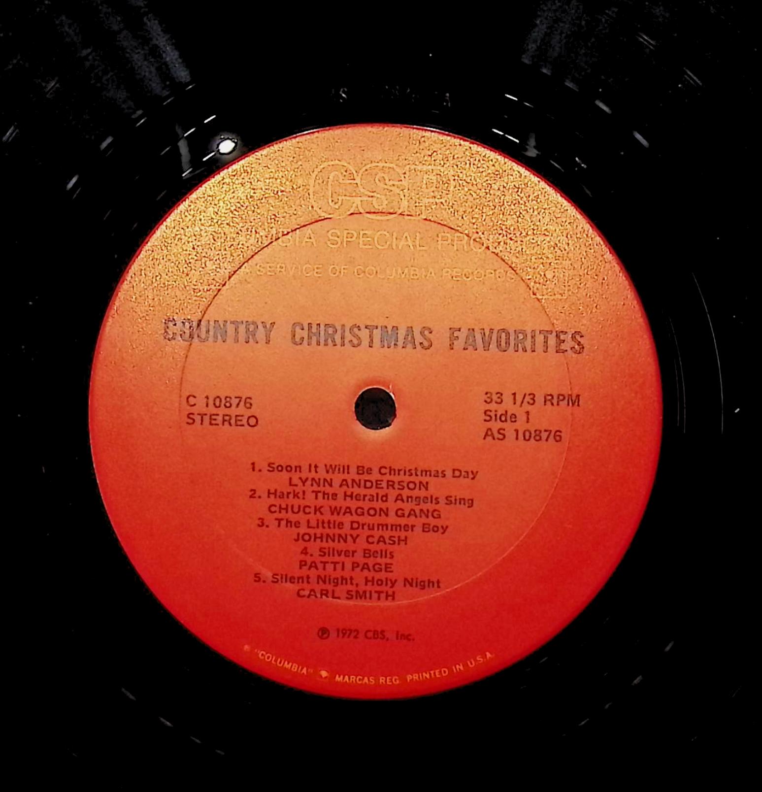 Various Country Christmas Favorites 12" LP 1972 C 10876 Folk, World, & Country — image 2