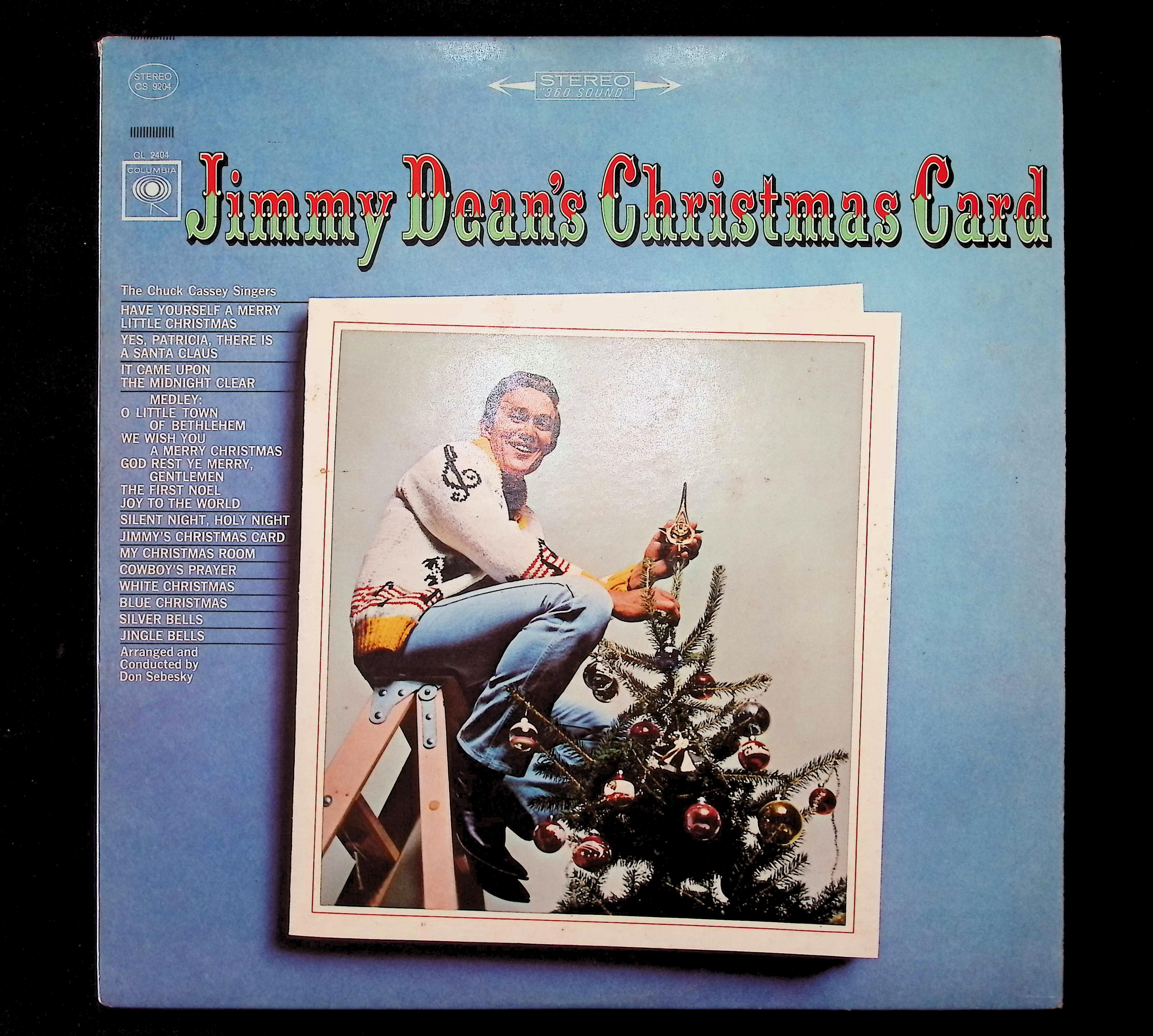 Jimmy Dean Jimmy Dean's Christmas Card 12" LP 1965 CS 9204 Pop
