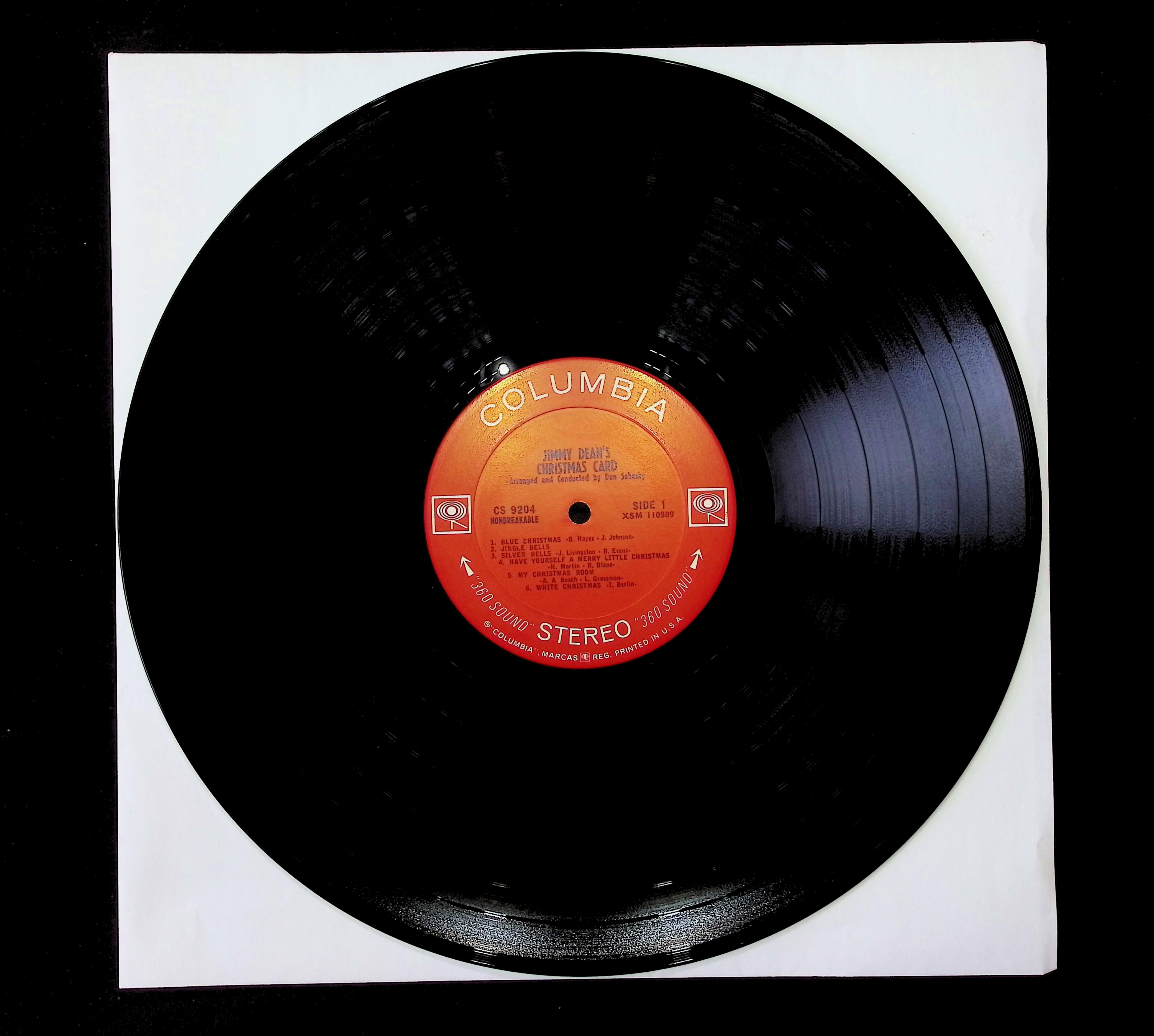 Jimmy Dean Jimmy Dean's Christmas Card 12" LP 1965 CS 9204 Pop — image 3