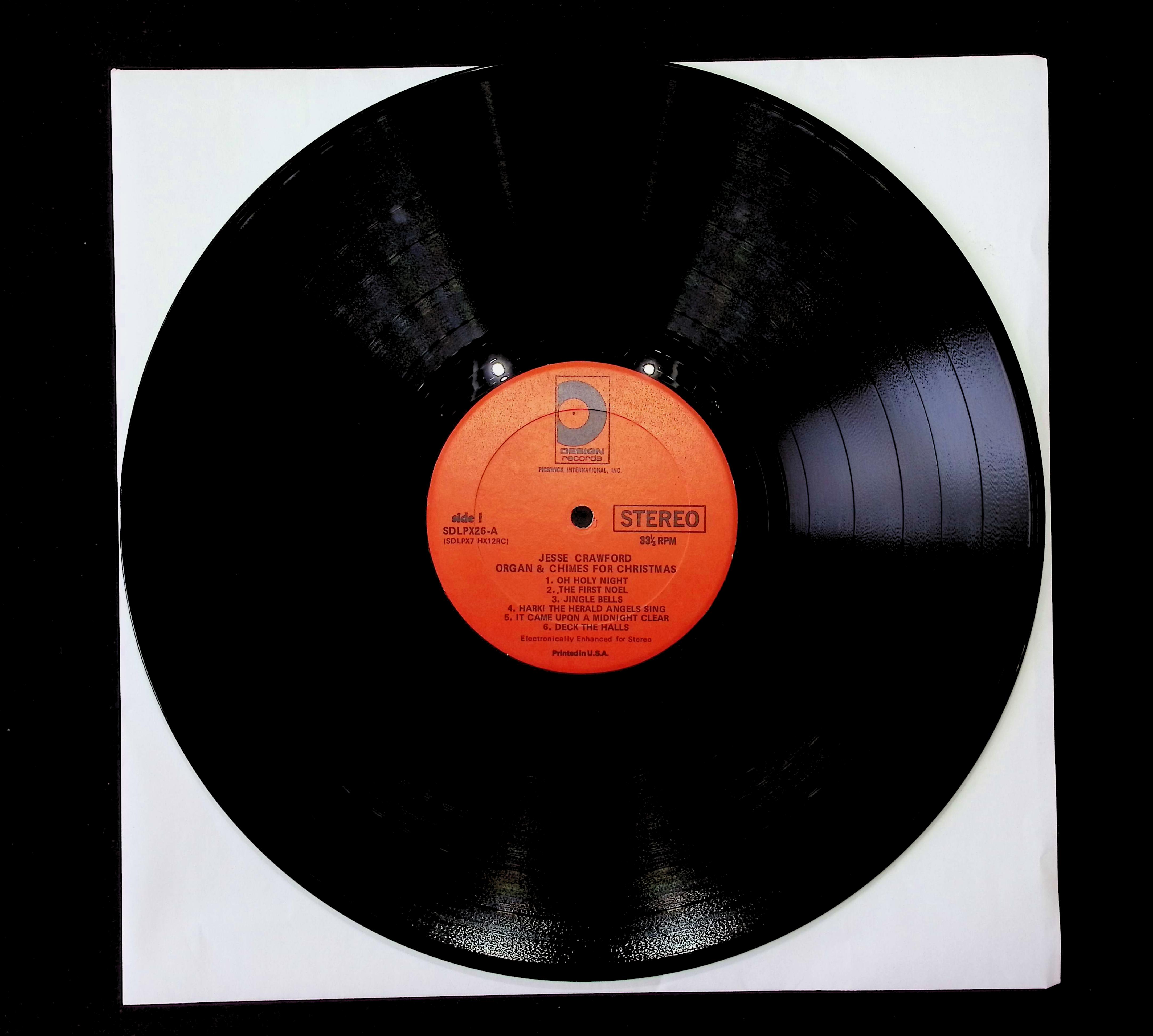 Jesse Crawford The Organ & Chimes For Christmas 12" LP Unknown Era SDLPX-26 Classical — image 3