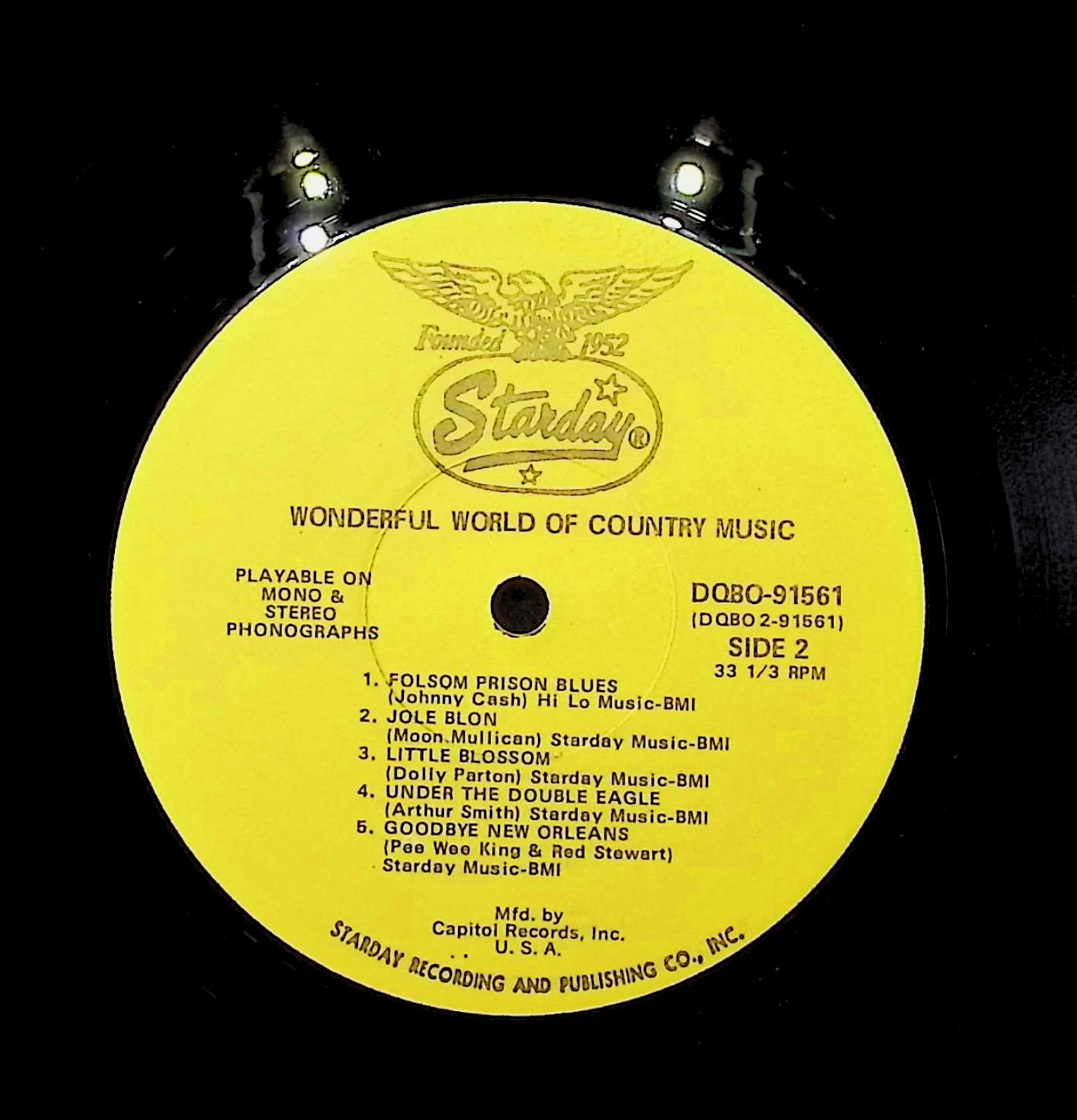 Various Wonderful World Of Country Music 12" LP 0 Starday Records Folk, World, & Country — image 2