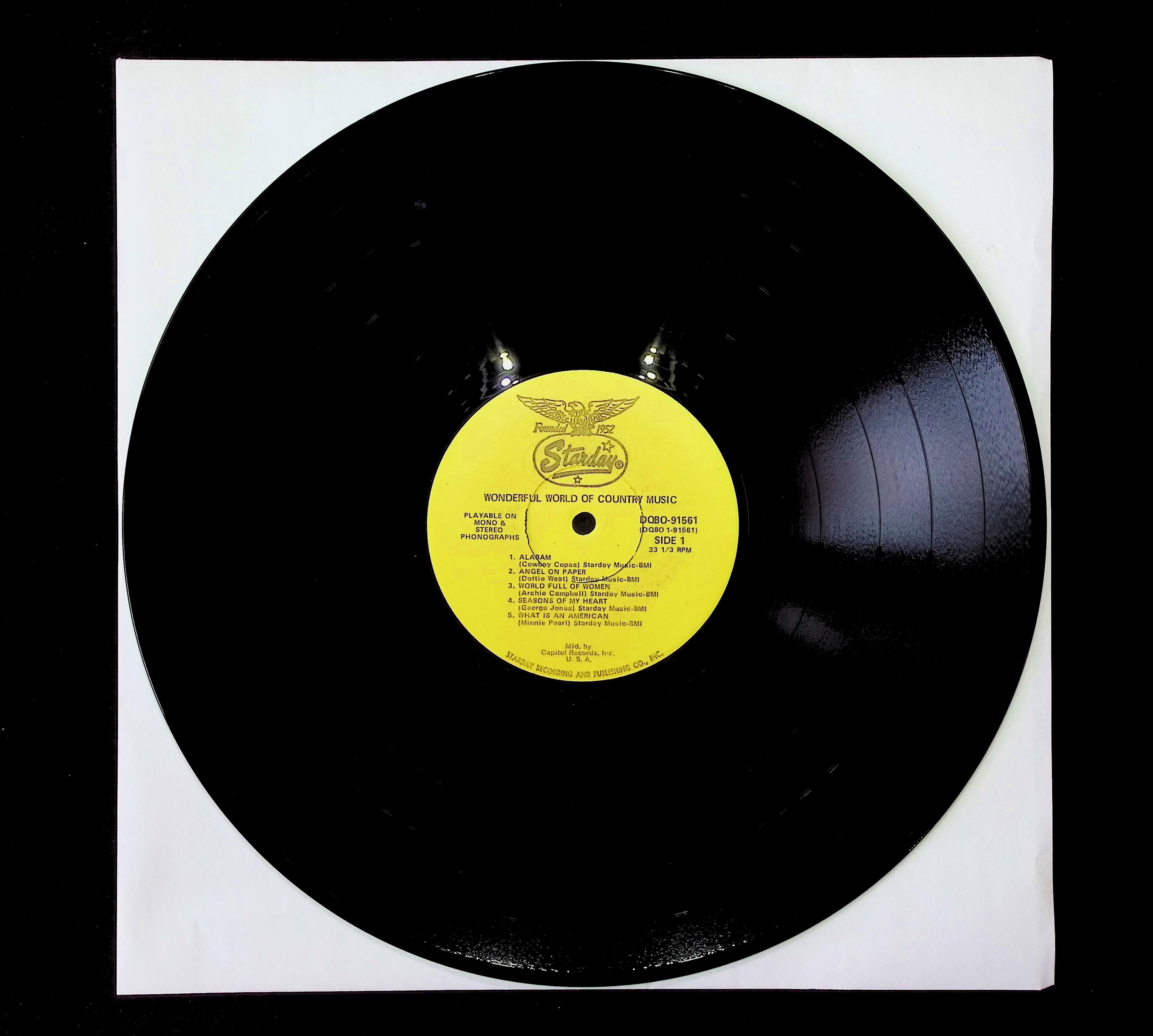 Various Wonderful World Of Country Music 12" LP 0 Starday Records Folk, World, & Country — image 5