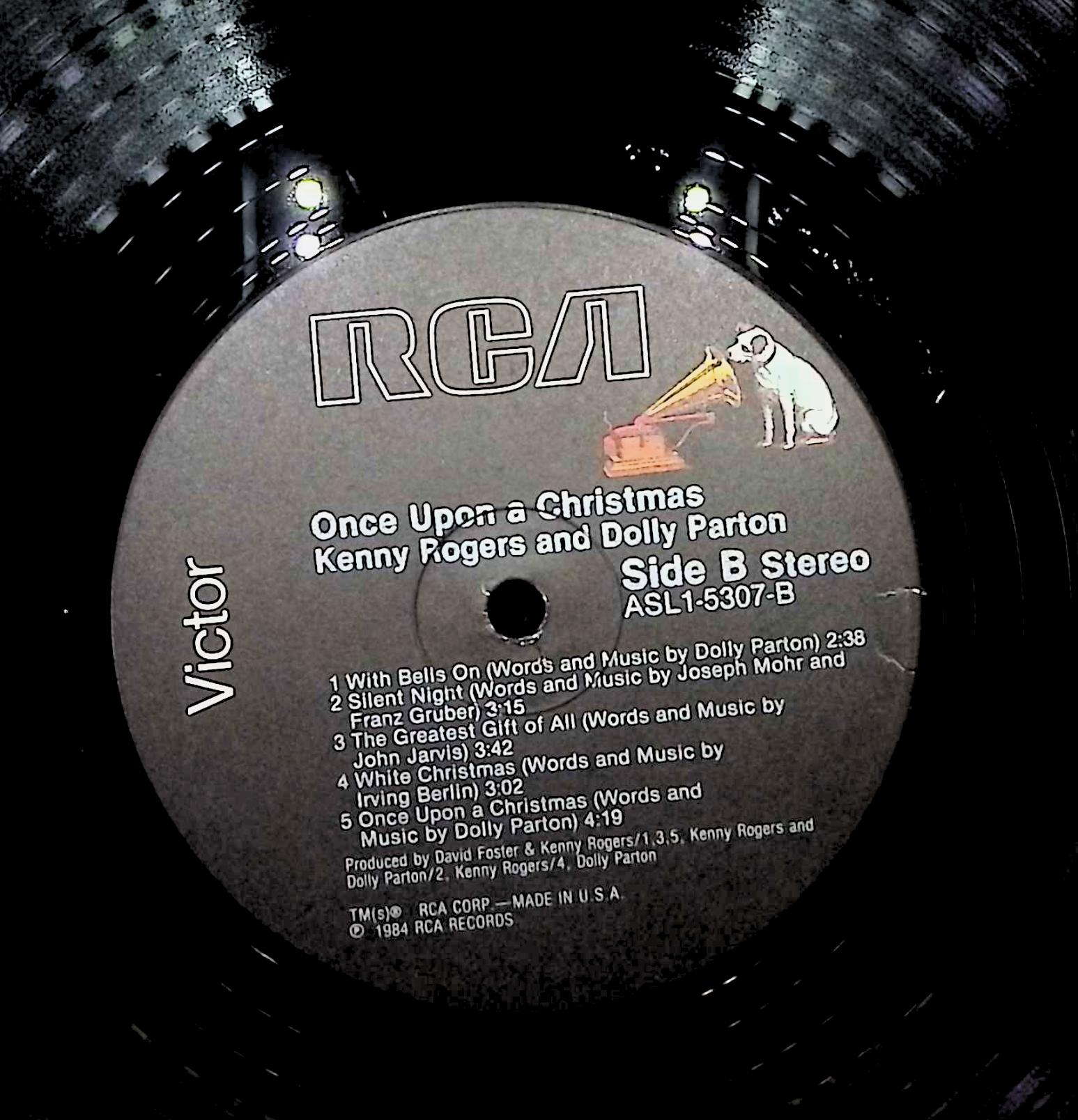 Kenny Rogers & Dolly Parton Once Upon A Christmas 12" LP 1984 ASL1-5307 Folk, World, & Country — image 4