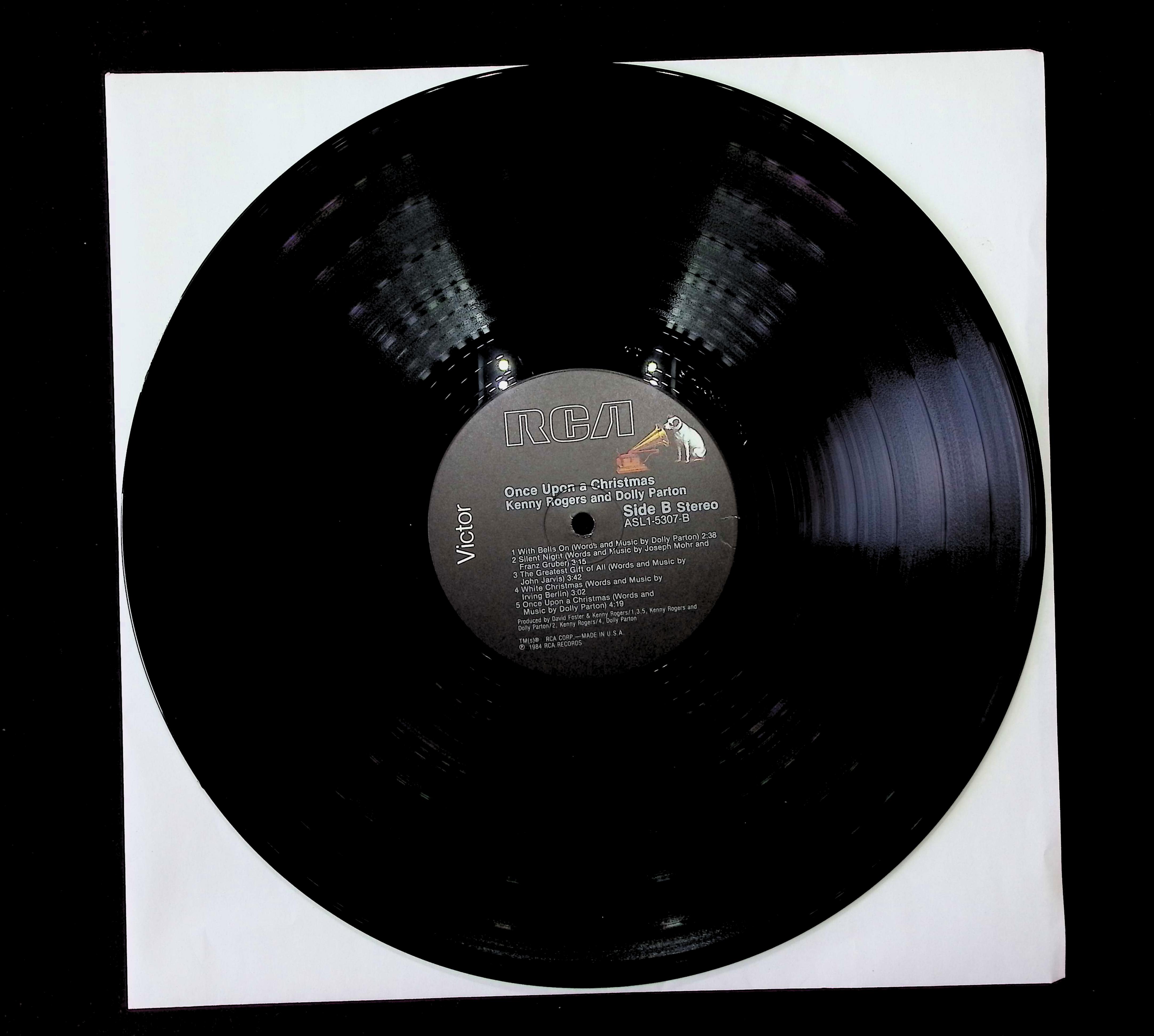 Kenny Rogers & Dolly Parton Once Upon A Christmas 12" LP 1984 ASL1-5307 Folk, World, & Country — image 5