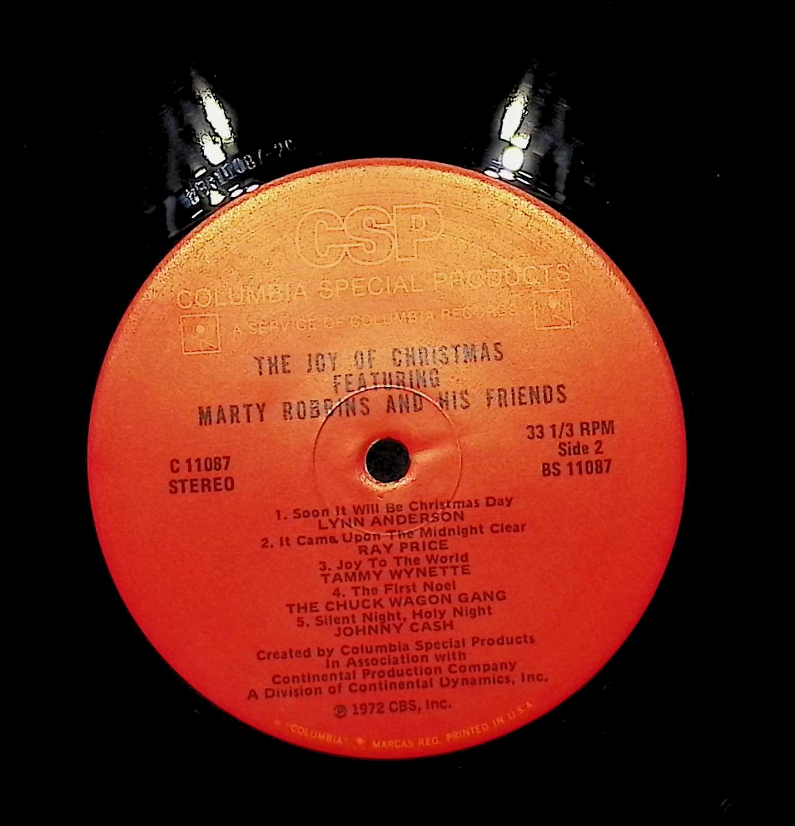 Marty Robbins The Joy Of Christmas 12" LP 1972 C 11087 Folk, World, & Country — image 2