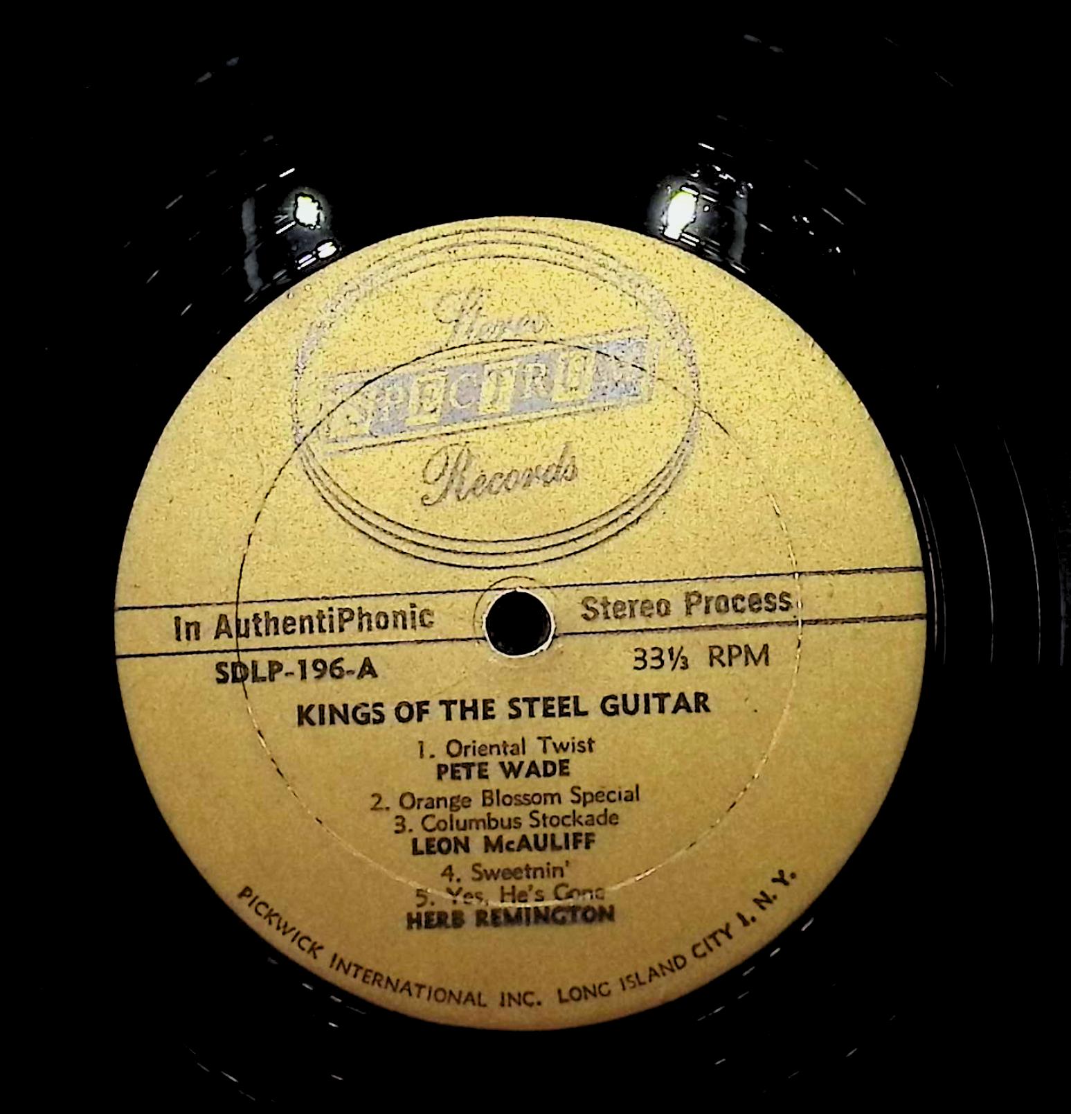 Various - Kings Of The Steel Guitar LP  SDLP-196 Folk, World, & Country  — image 4