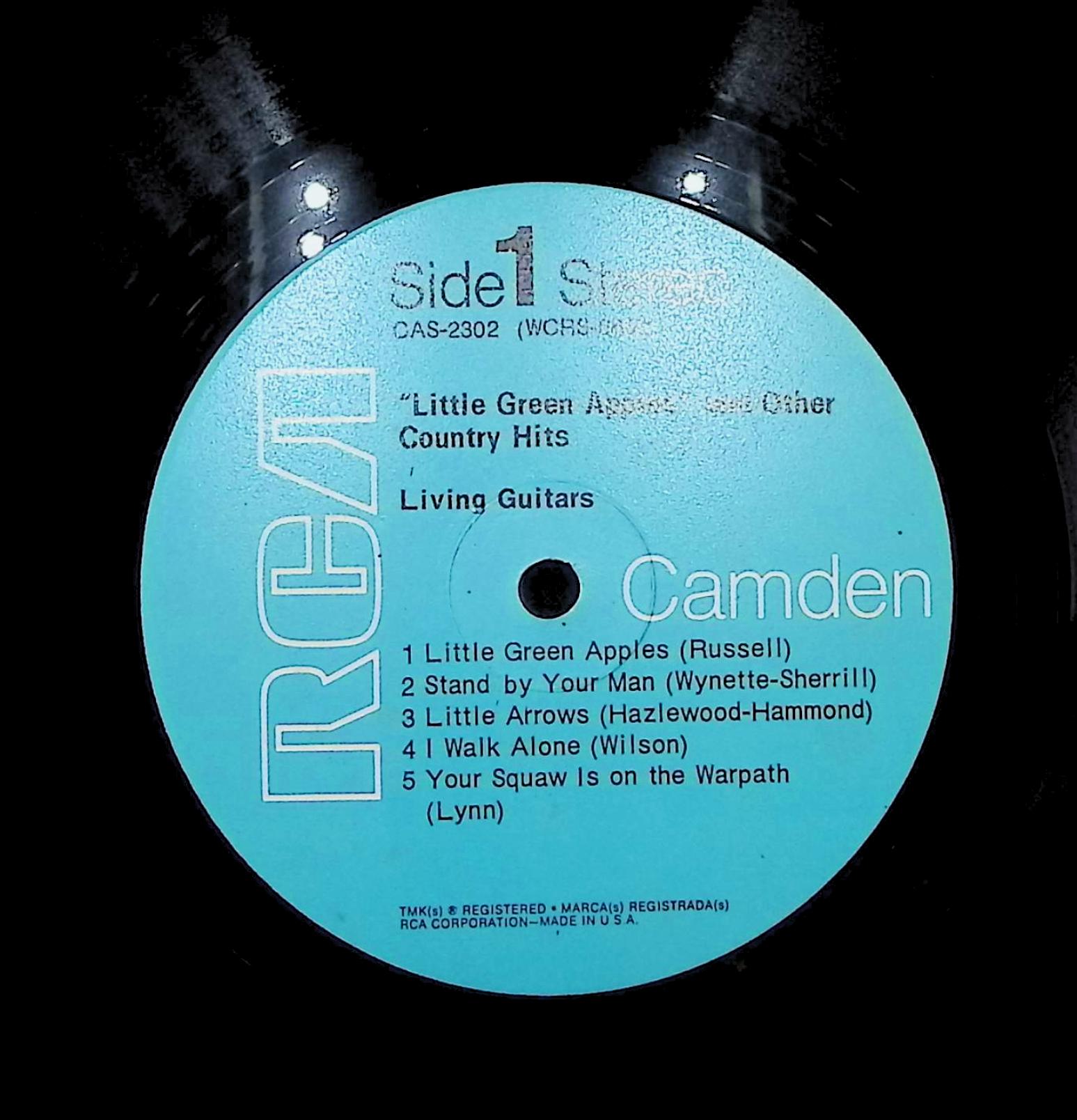 Living Guitars Little Green Apples And Other Country Hits 1971 LP Rock  — image 4