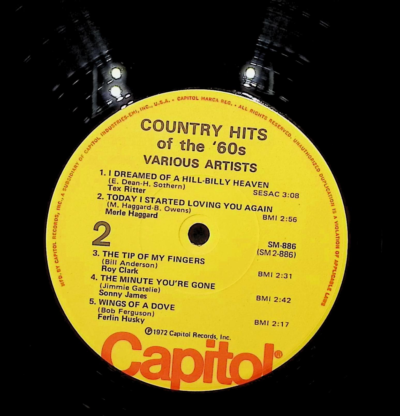 Various Artists Country Hits Of The '60s 1972 LP SM-886 Folk, World  & Country  — image 2