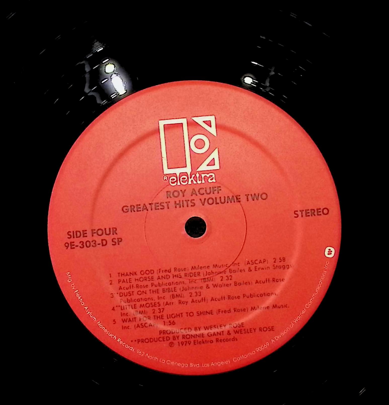 Roy Acuff Greatest Hits/ Volume Two 1979 LP 9E-303 Folk, World, & Country — image 4