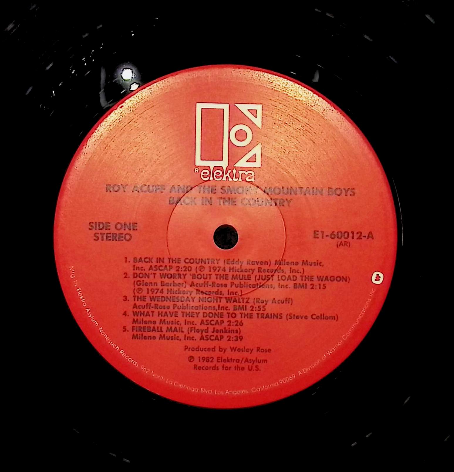 Roy Acuff Back In The Country 1982 LP E1-60012 Folk, World, & Country — image 4