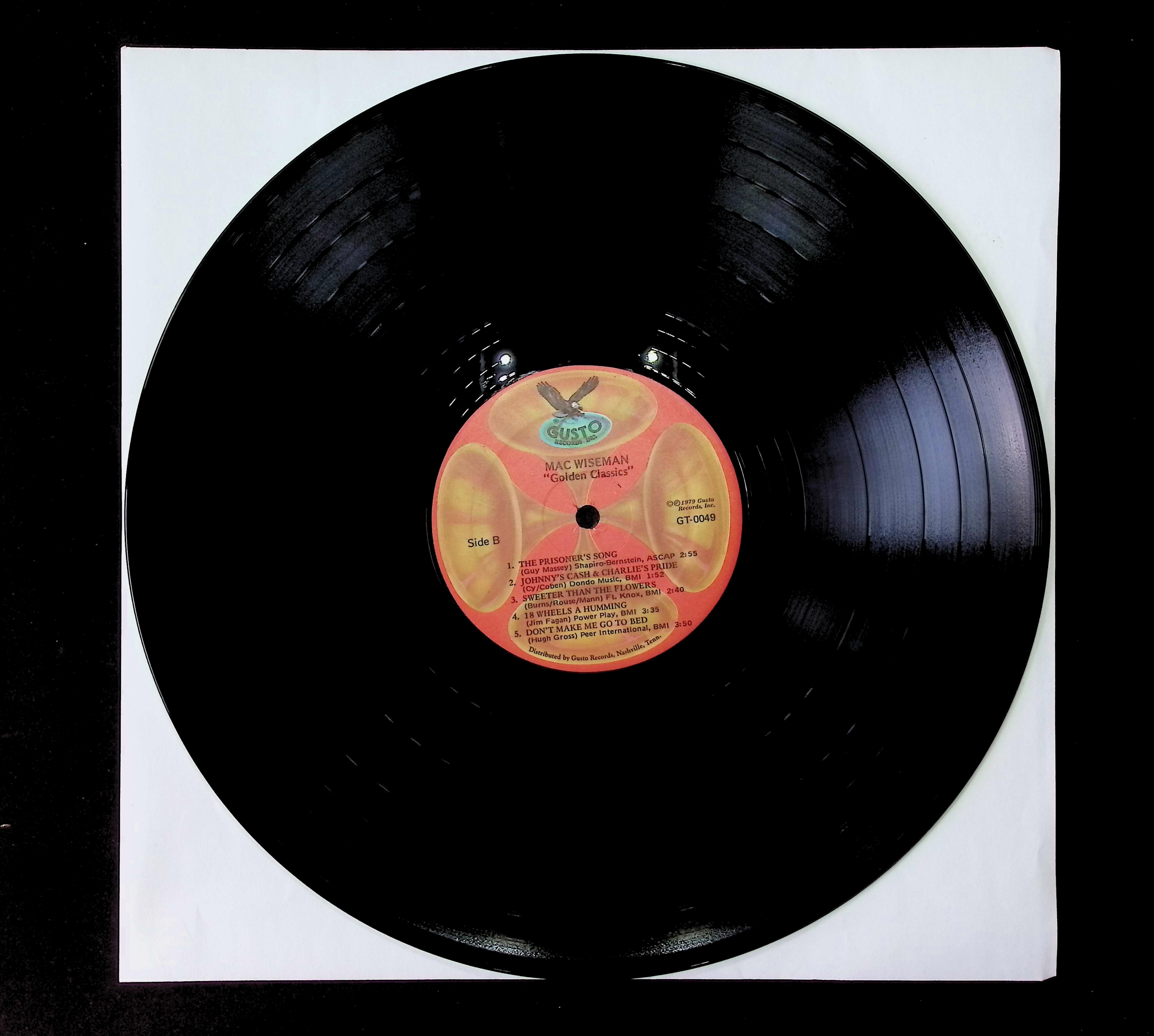 Mac Wiseman Golden Classics 1979 LP GT-0049 Folk, World, & Country — image 3