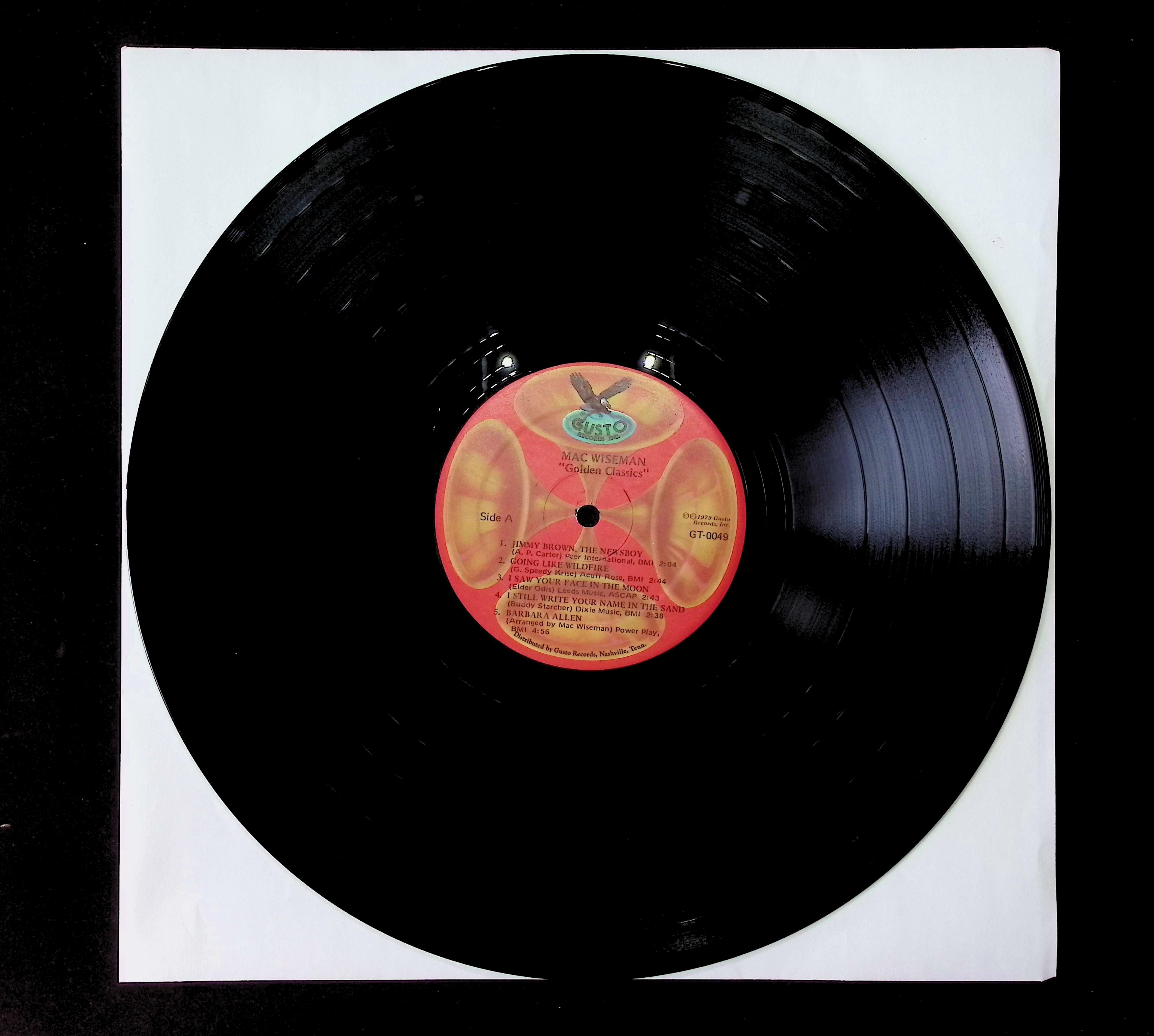 Mac Wiseman Golden Classics 1979 LP GT-0049 Folk, World, & Country — image 5
