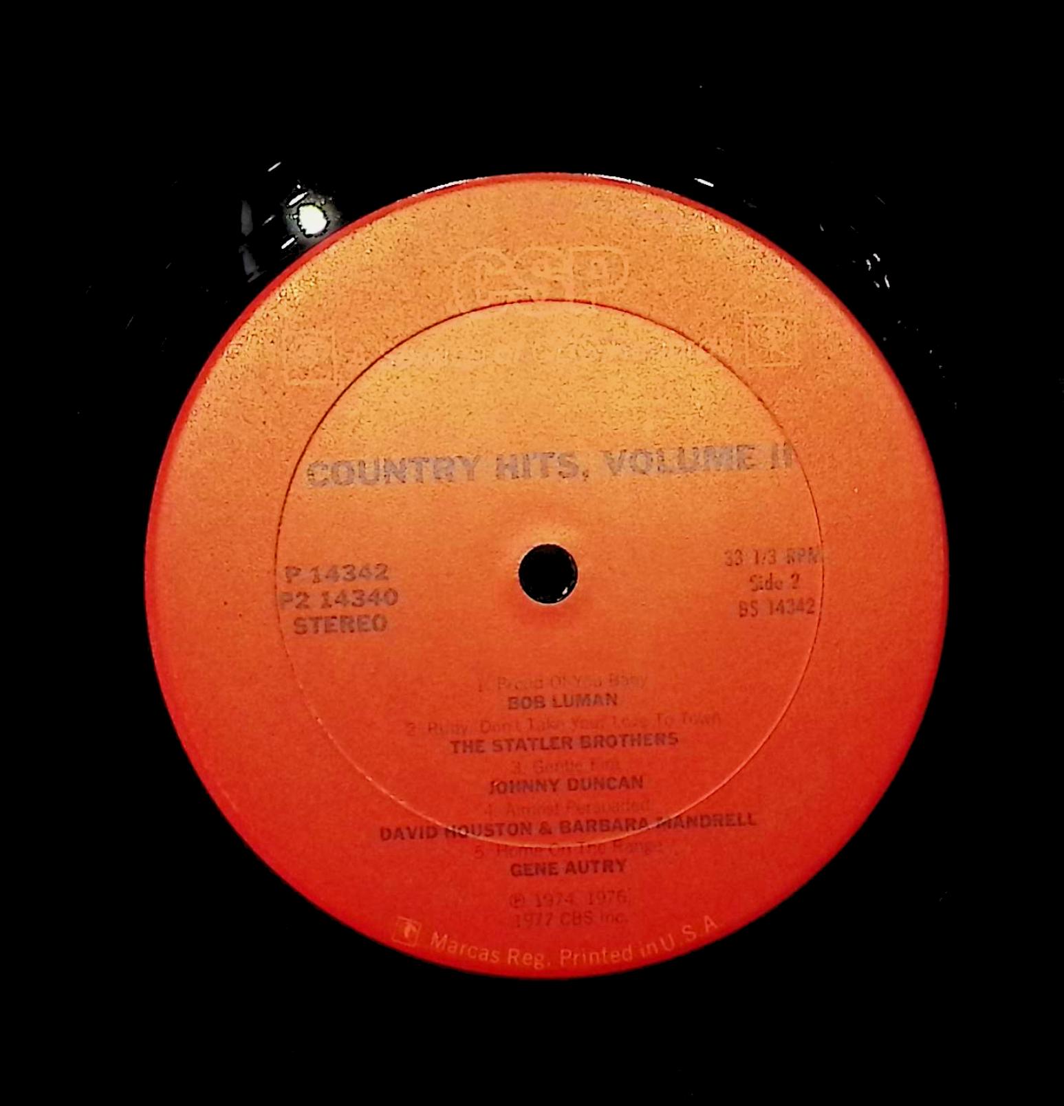Various - Country Hits, Vol. I and II 1977 LP Rock  — image 2