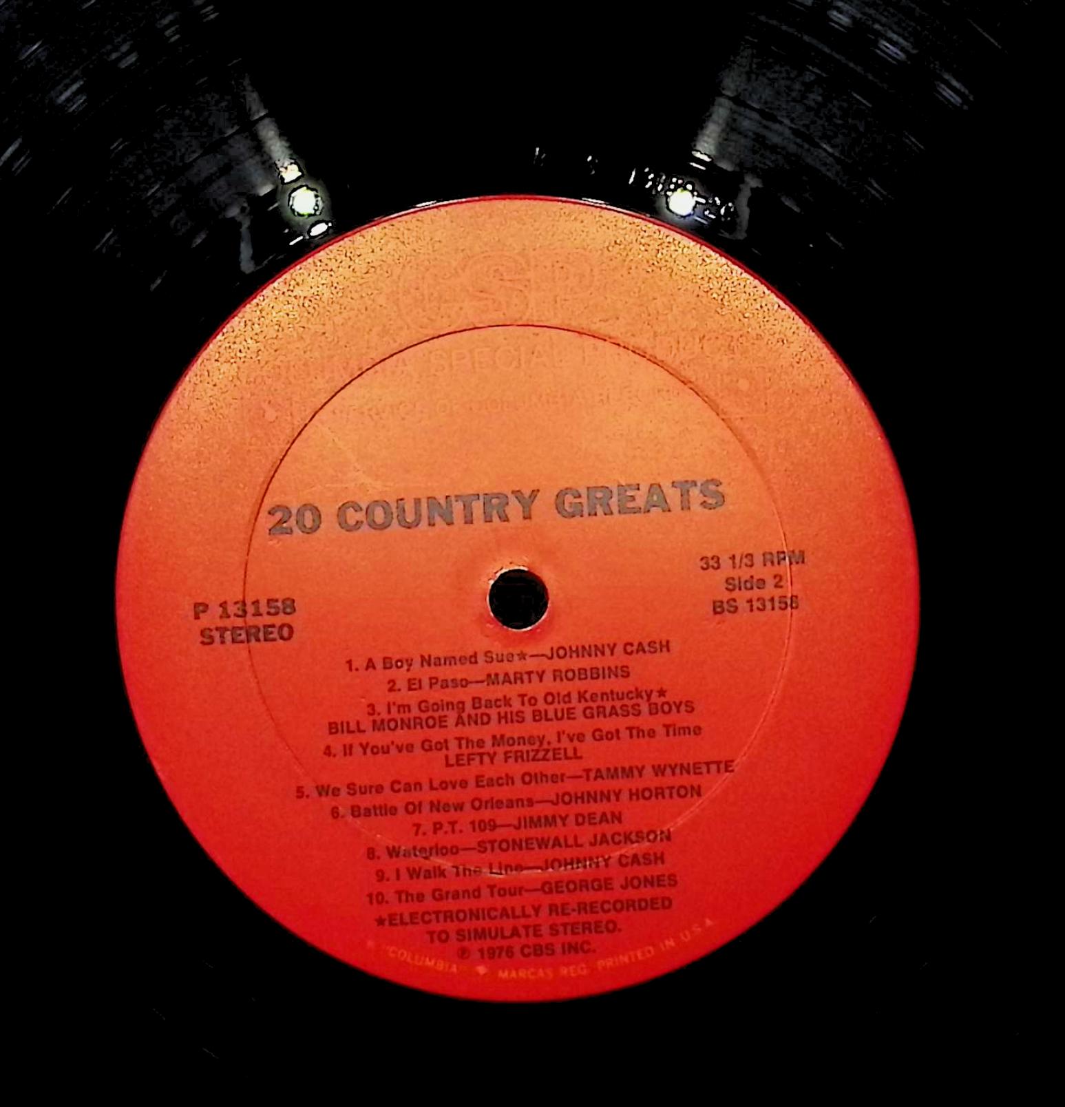 Various Artists 20 Country Greats 1976 LP P 13158 Folk, World, & Country  — image 4